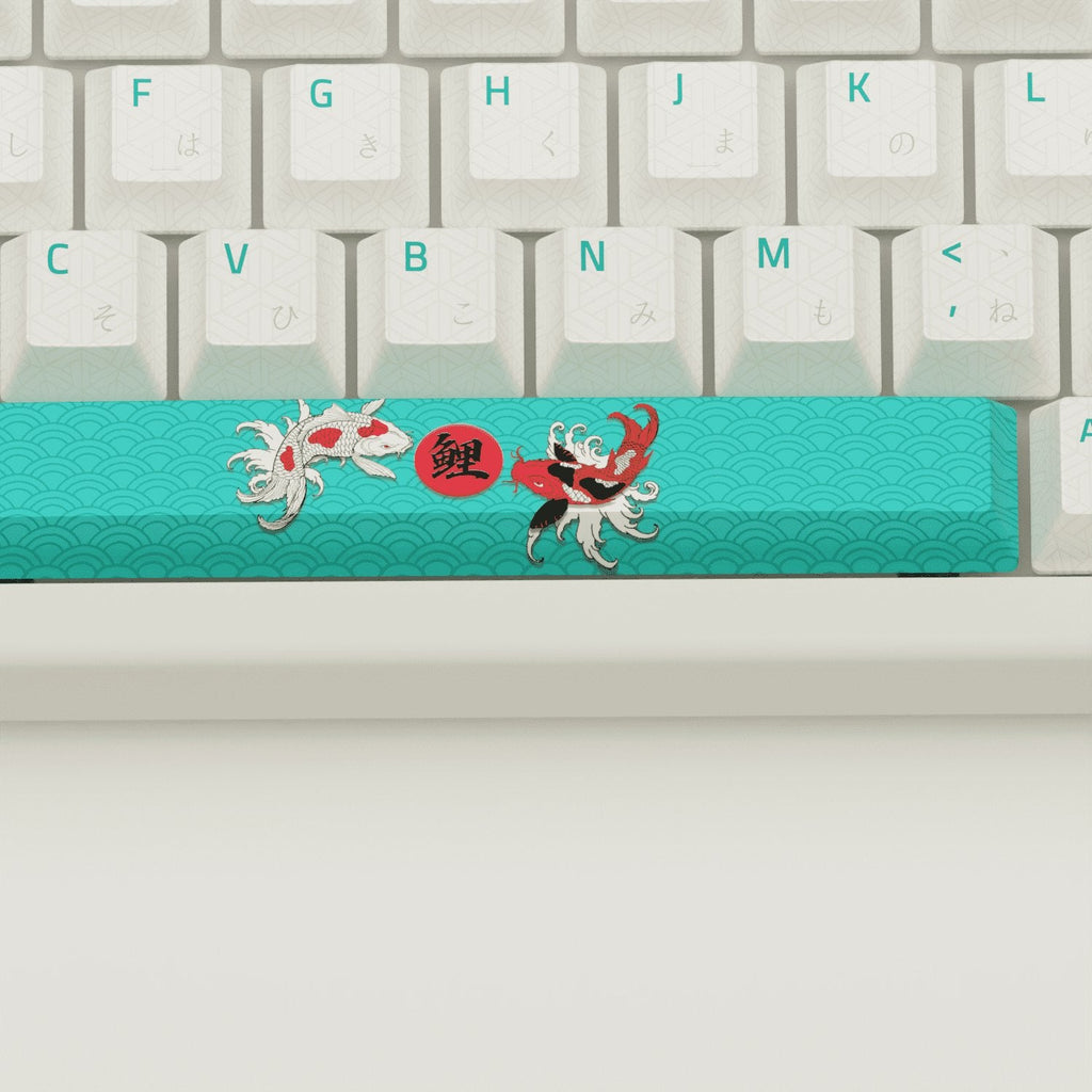 Koi Hiragana Design Keycaps and Mechanical Keyboard