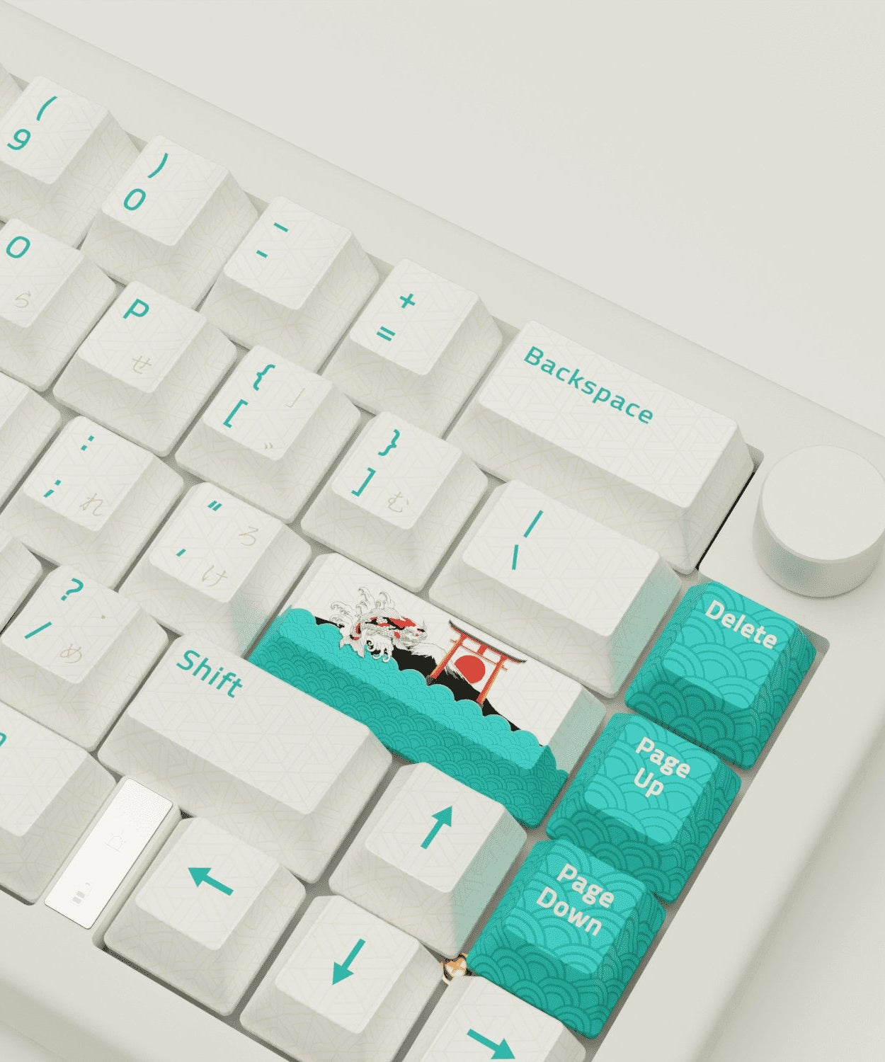 Koi Hiragana Design Keycaps and Mechanical Keyboard
