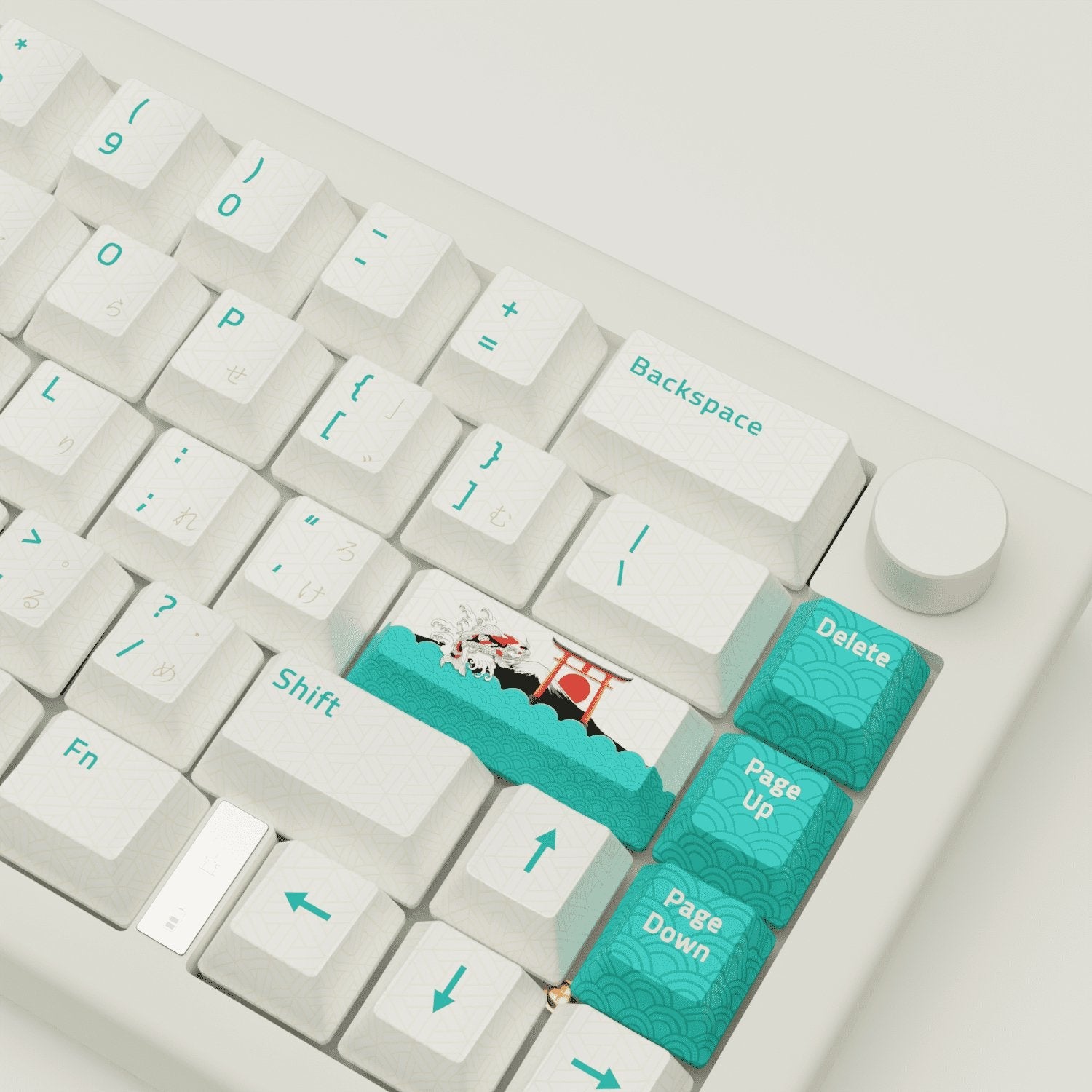 Koi Hiragana Design Keycaps and Mechanical Keyboard
