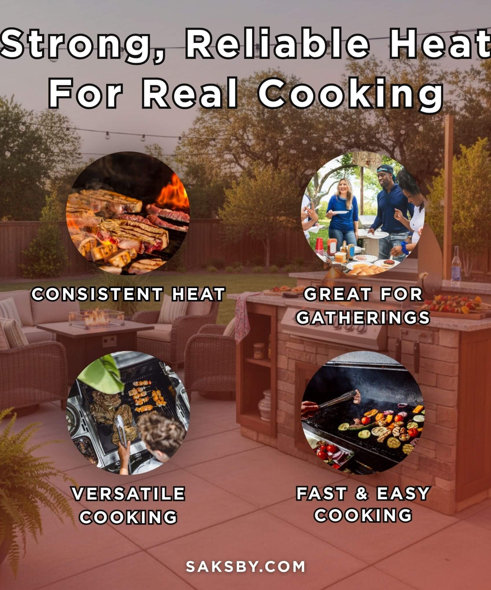 KoKoMo Grills 32-Inch Professional 72K BTU LP/NG 4 Burner Built-In Stainless Steel Gas Grill (SAK48170)