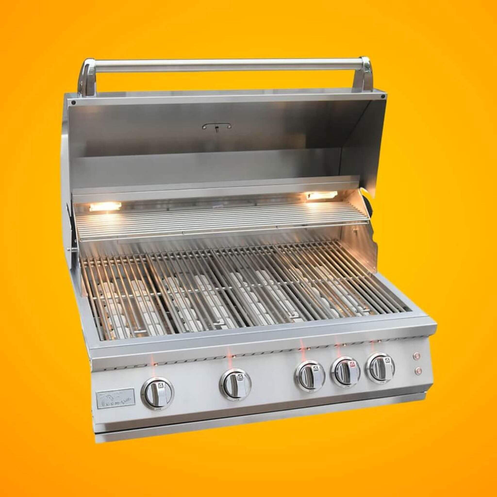 KoKoMo Grills 32-Inch Professional 72K BTU LP/NG 4 Burner Built-In Stainless Steel Gas Grill (SAK48170)