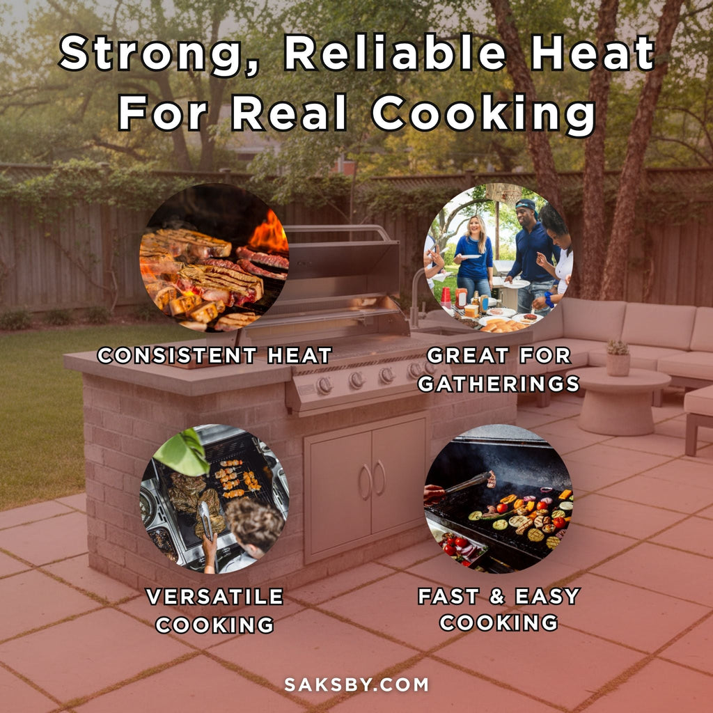 KoKoMo Grills 40-Inch Professional 87K BTU LP NG 5 Burner Built-In Stainless Steel Gas Grill (SAK75364)
