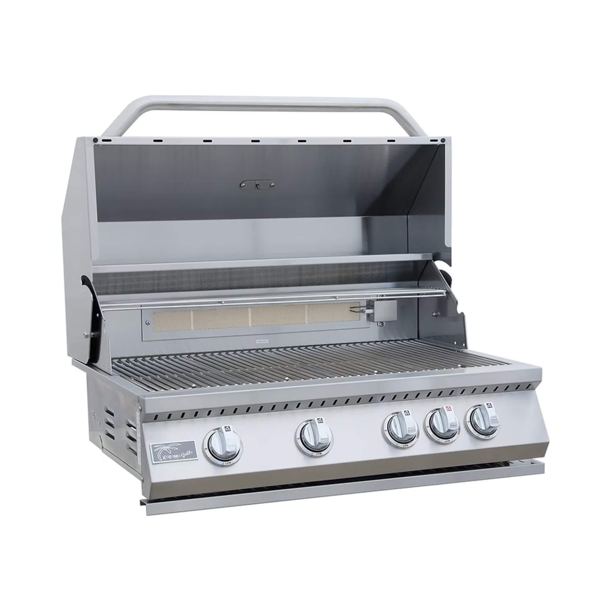 KoKoMo Grills 7FT Straight BBQ Island With Built-In BBQ And Refrigerator [Made-To-Order] (SAK46187)