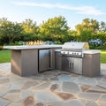 KoKoMo Grills Baja 9FT BBQ Island With LEDs, Built-In BBQ And Refrigerator [Made-To-Order] (SAK85739)