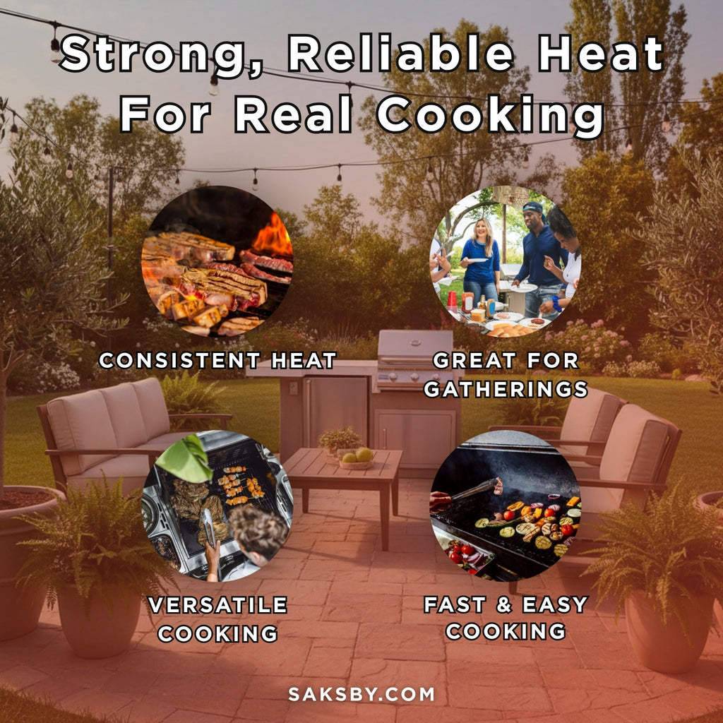 KoKoMo Grills Mini Maui 6FT BBQ Island With LED Lights, Built-In BBQ And Refrigerator [Made-To-Order] (SAK53828)