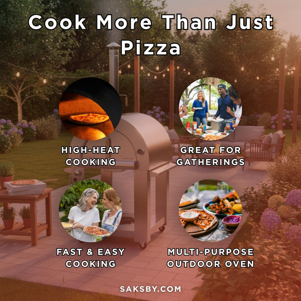 KoKoMo Grills Premium 32-Inch Stainless Steel Dual Fuel Gas Or Wood Fired Pizza Oven [KO-PIZZAOVEN] (SAK14753)