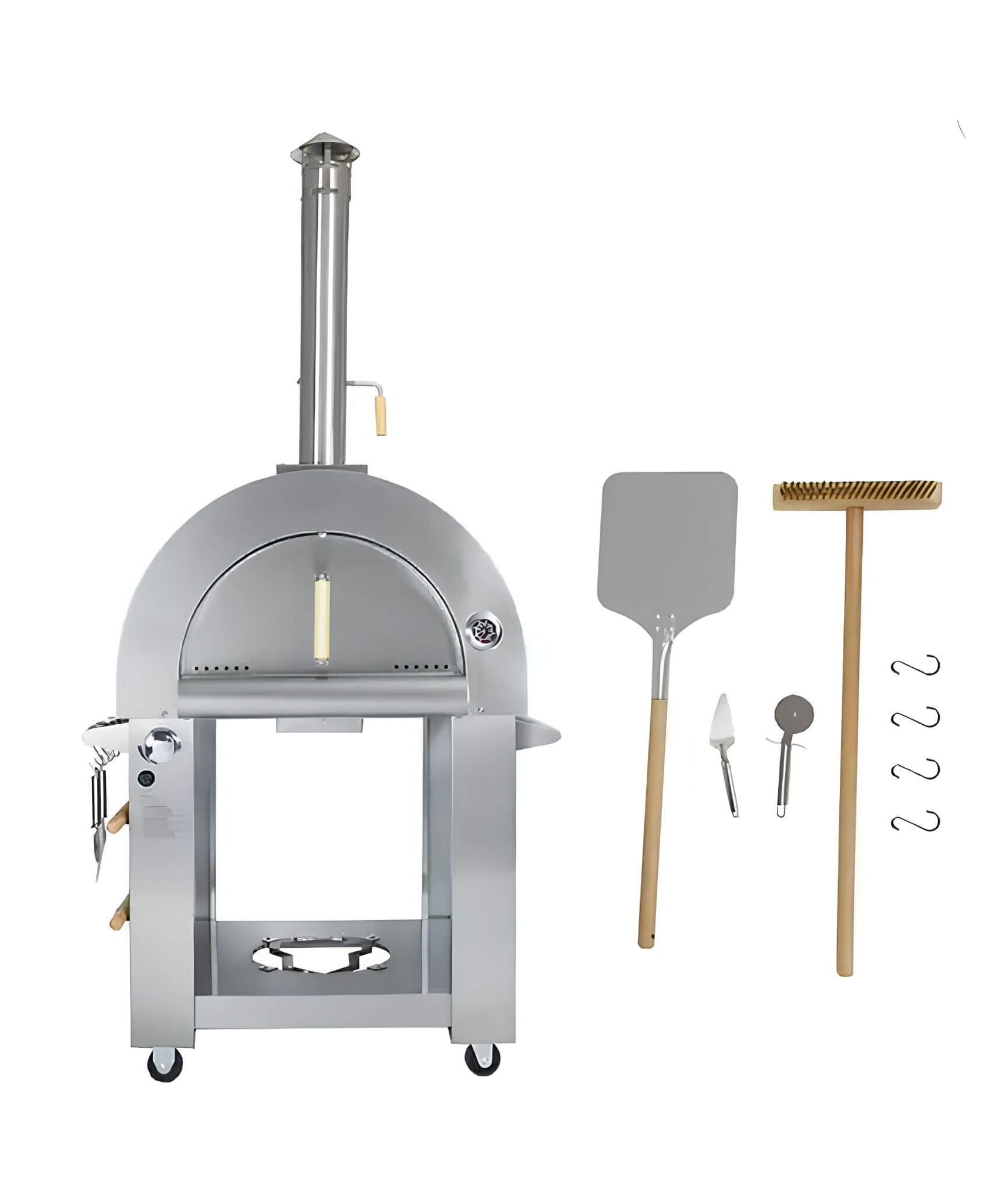 KoKoMo Grills Premium 32-Inch Stainless Steel Dual Fuel Gas Or Wood Fired Pizza Oven [KO-PIZZAOVEN] (SAK14753)