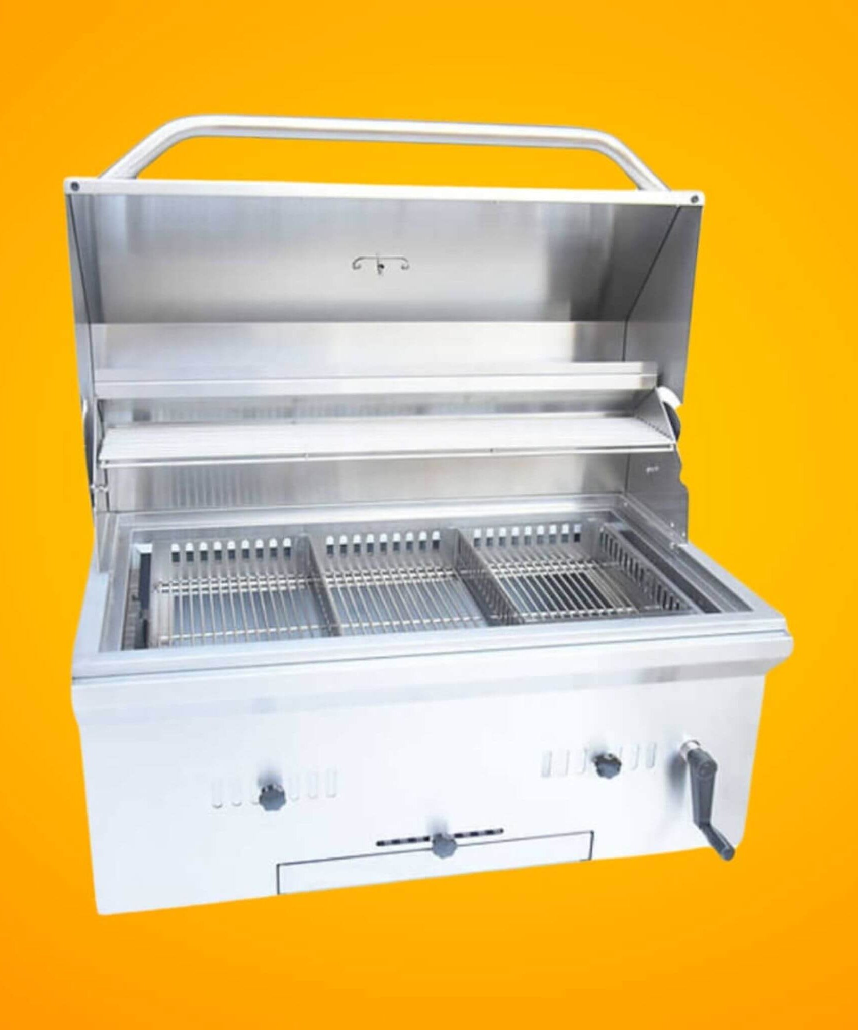 KoKoMo Grills Premium Built-In Charcoal Grill With 304 Stainless Steel And Adjustable Heat Tray, 32" (SAK32504)