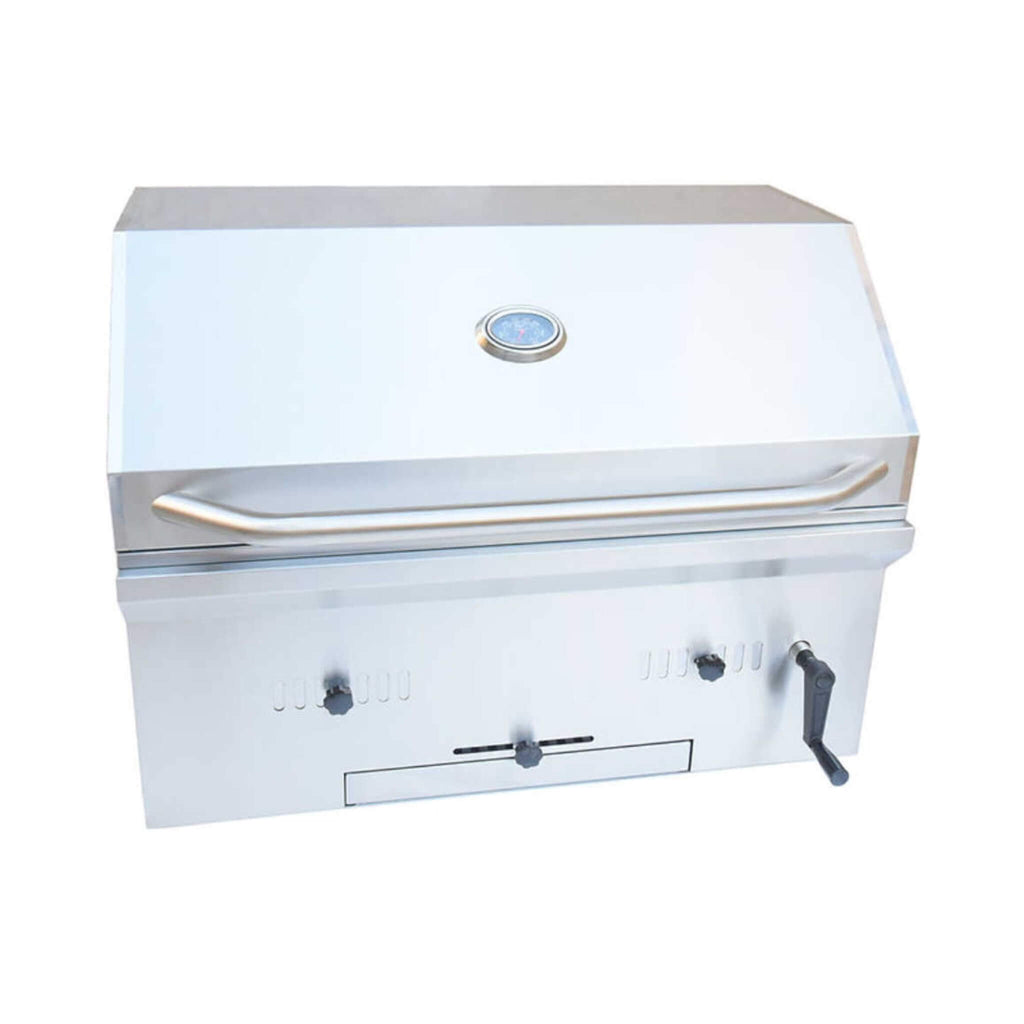 KoKoMo Grills Premium Built-In Charcoal Grill With 304 Stainless Steel And Adjustable Heat Tray, 32" (SAK32504)