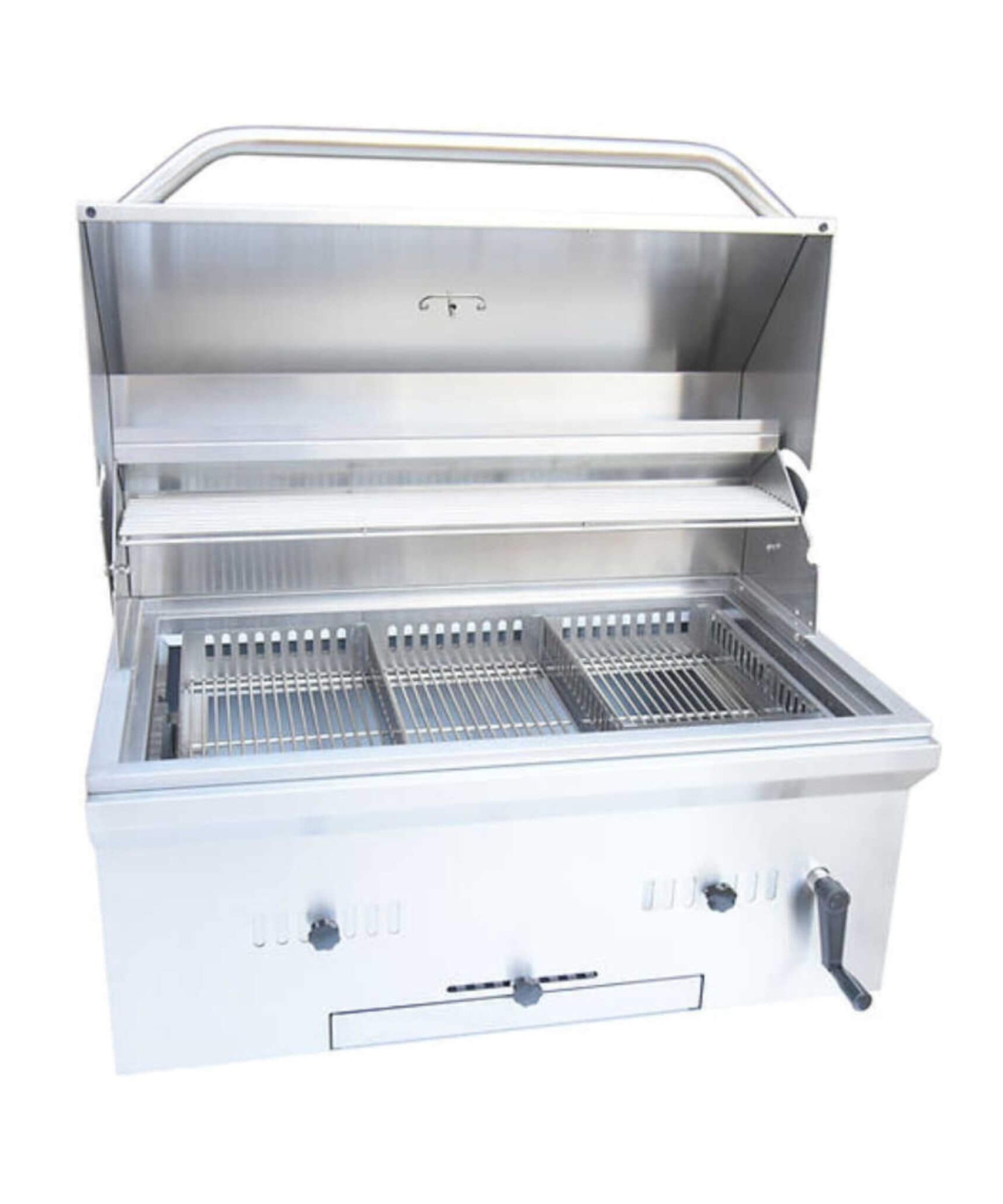 KoKoMo Grills Premium Built-In Charcoal Grill With 304 Stainless Steel And Adjustable Heat Tray, 32" (SAK32504)