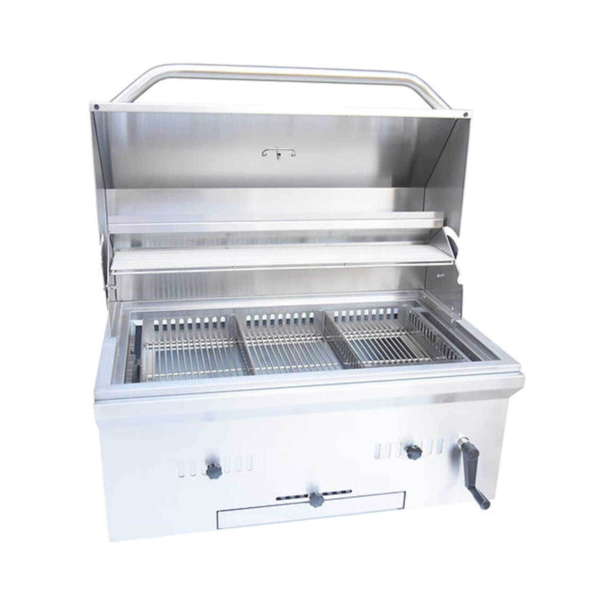 KoKoMo Grills Premium Built-In Charcoal Grill With 304 Stainless Steel And Adjustable Heat Tray, 32" (SAK32504)