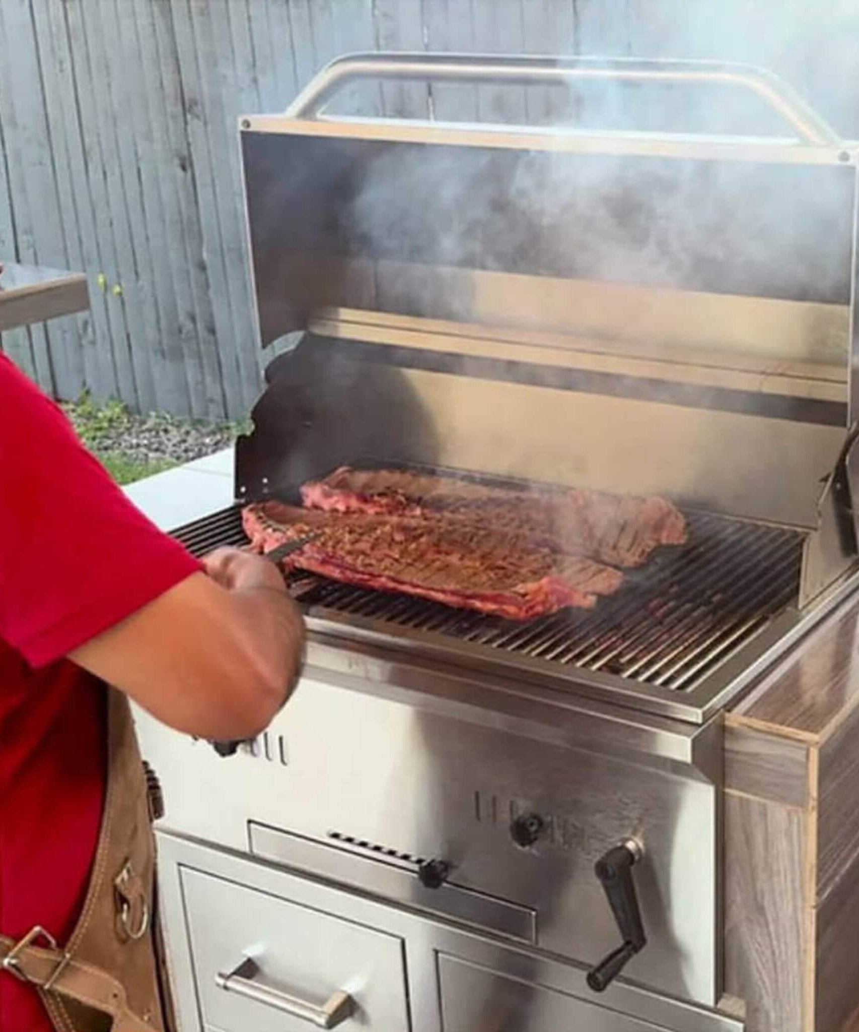 KoKoMo Grills Premium Built-In Charcoal Grill With 304 Stainless Steel And Adjustable Heat Tray, 32" (SAK32504)