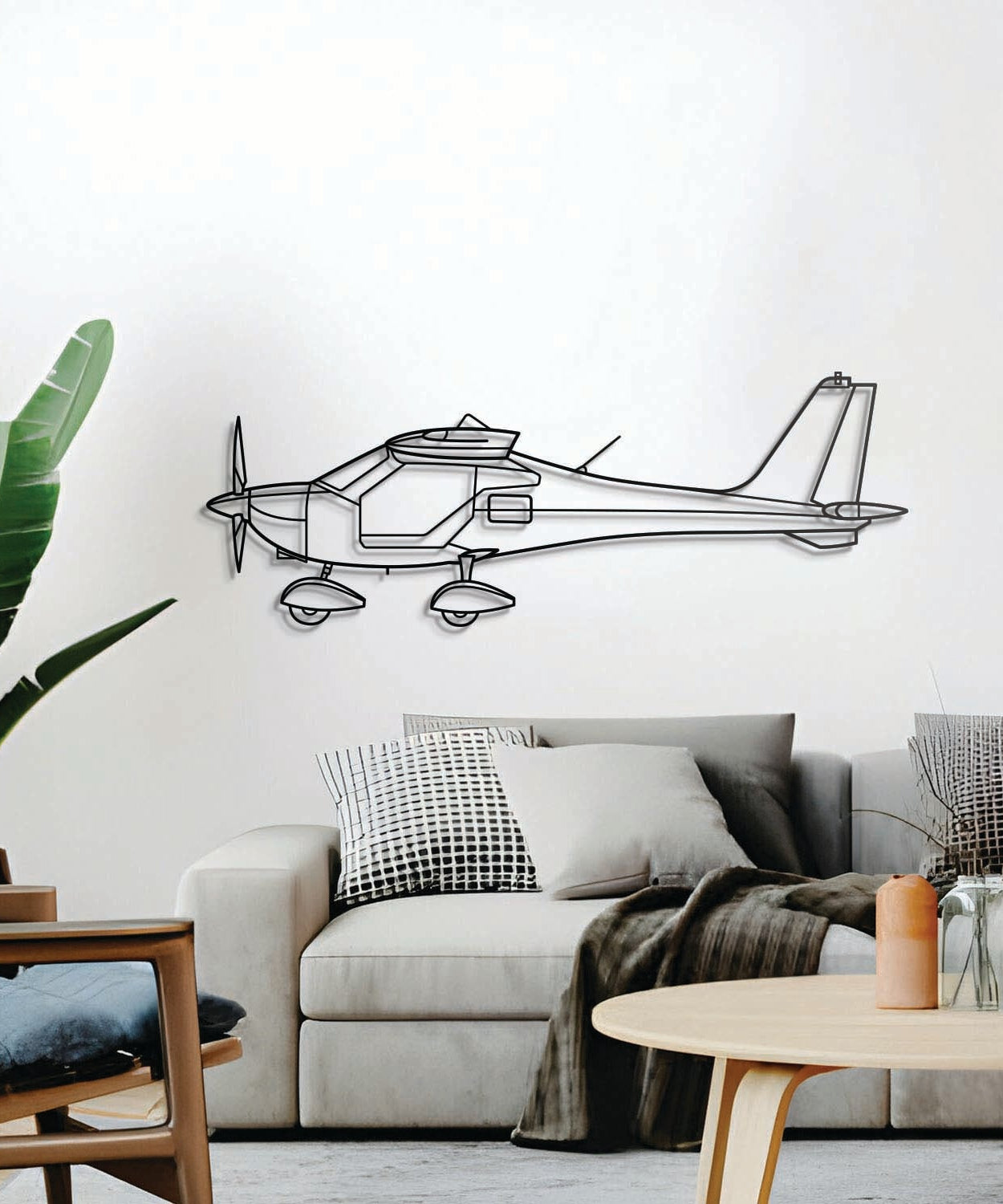 KR-030 Topas Flugzeug-Wandbild aus Metall - NCP0481