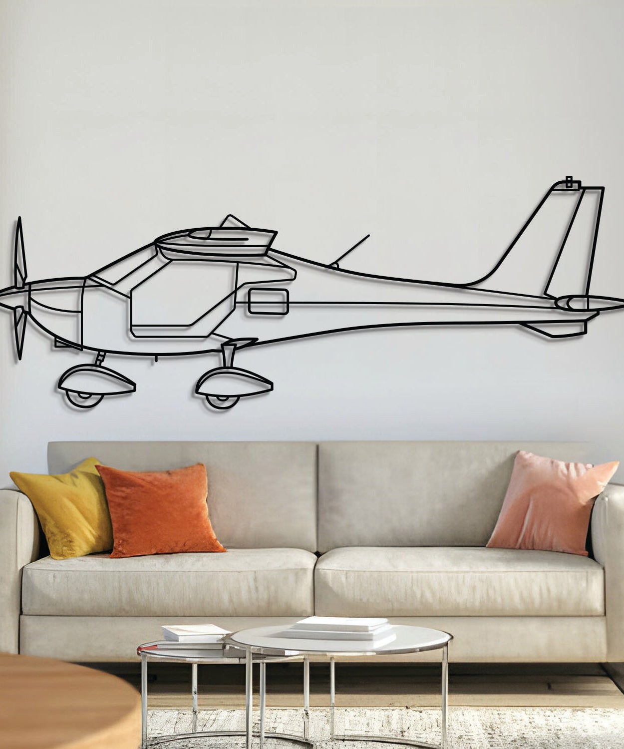 KR-030 Topas Flugzeug-Wandbild aus Metall - NCP0481