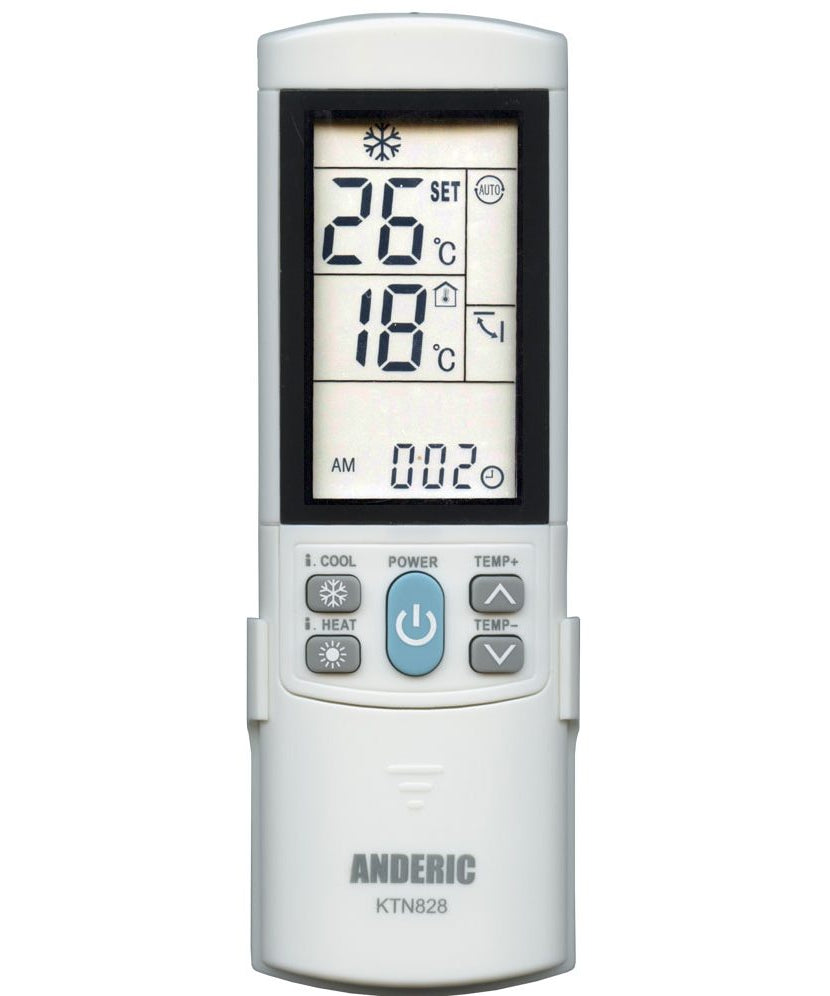 Anderic KTN828 (White) Universal Air Conditioner Remote Control for Mini Split, HVAC, Window, and Portable AC