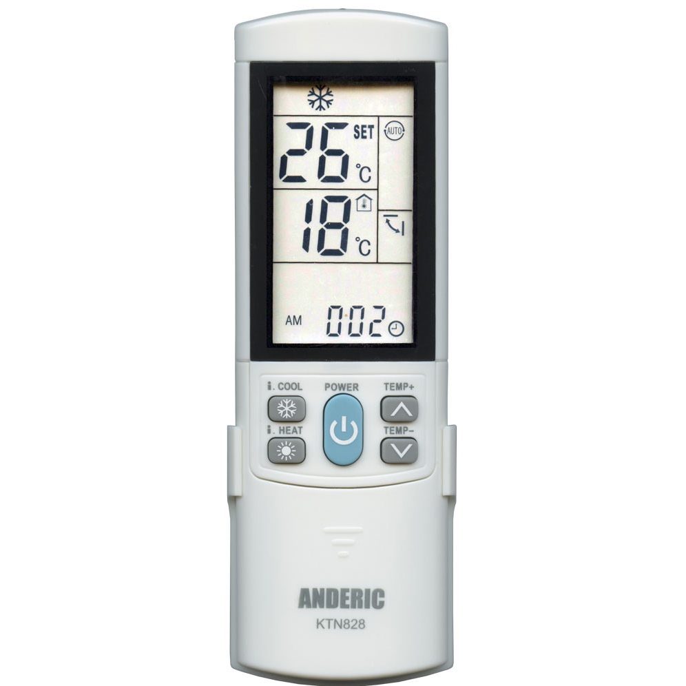 Anderic KTN828 (White) Universal Air Conditioner Remote Control for Mini Split, HVAC, Window, and Portable AC