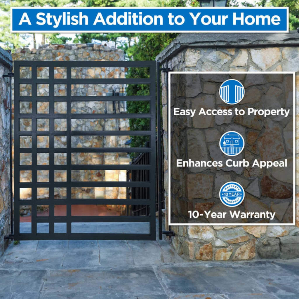 5FT Heavy-Duty Kyiv-Style Powder-Coated Galvanized Steel Pedestrian Gate (SAK45810)