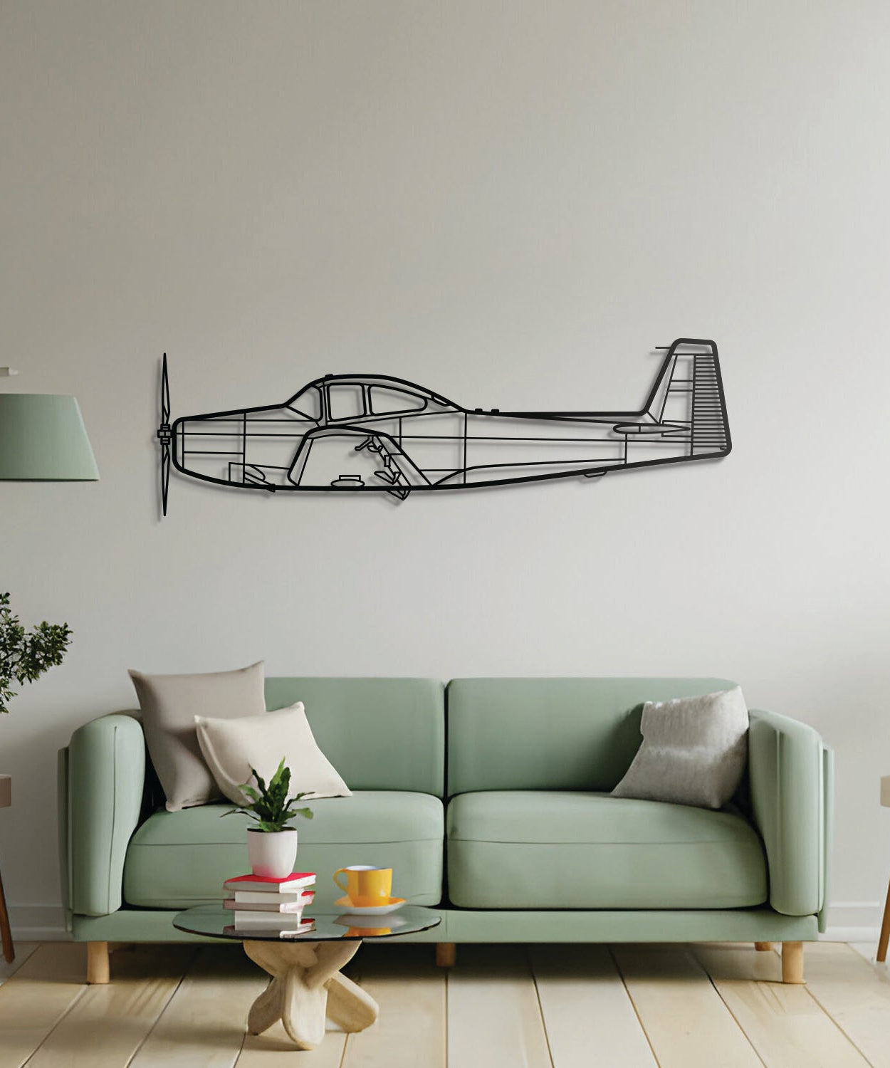 L-17 Navion Metallflugzeug Wandkunst - NCP0389