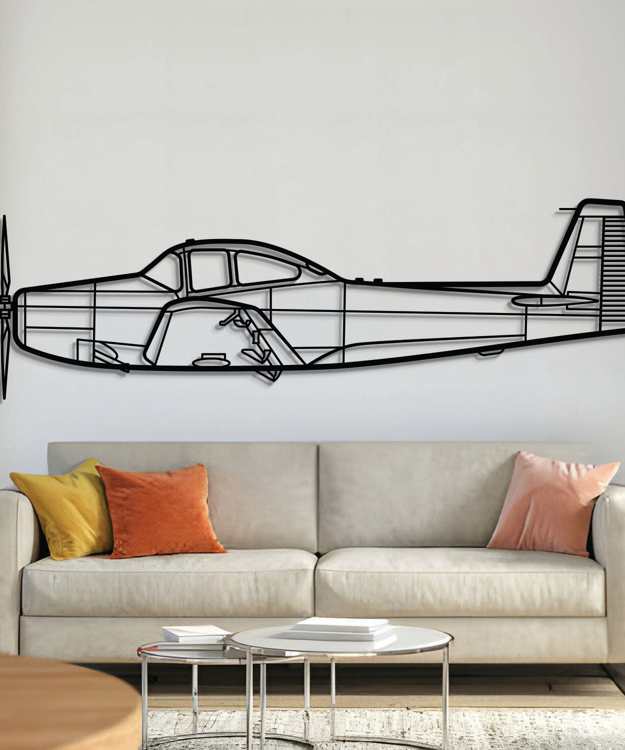 L-17 Navion Metallflugzeug Wandkunst - NCP0389