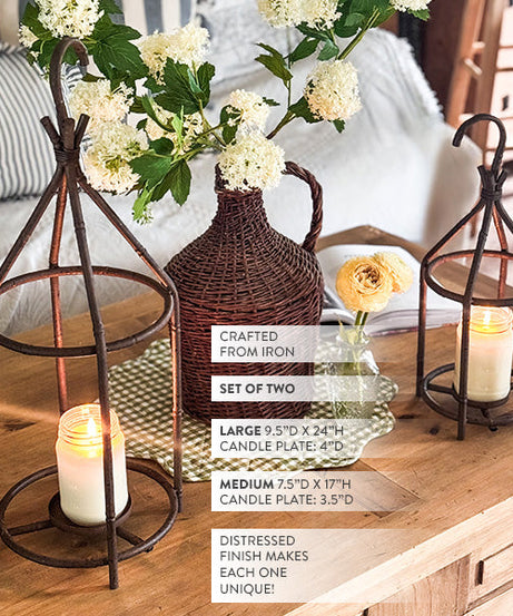 Laternen im Vintage-Stil mit offenem Käfig-Design, 2er-Set
