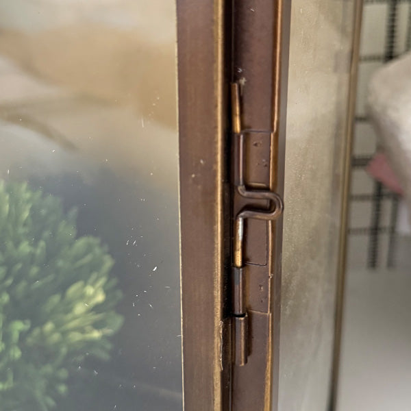 Rustikale Laternen aus gehärtetem Glas in Bronzeoptik, 3er-Set