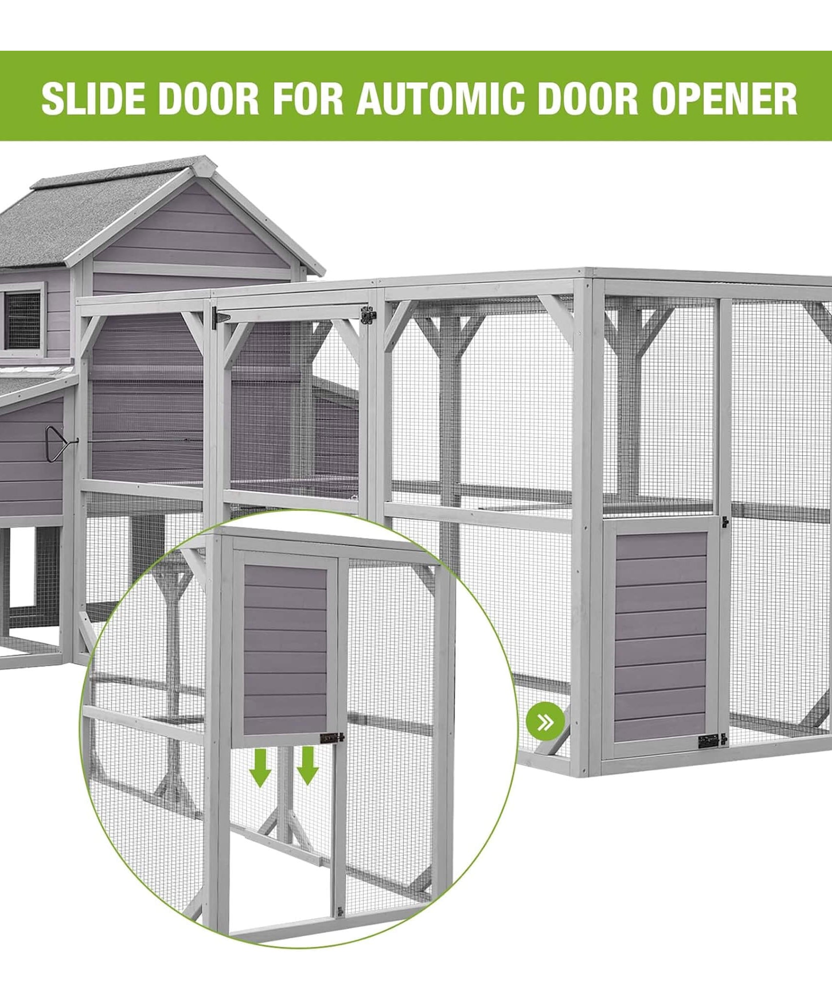 Large 137-Inch Wooden Chicken Coop With Run And 6 Nesting Boxes [10-15 Chickens] (SAK96430)