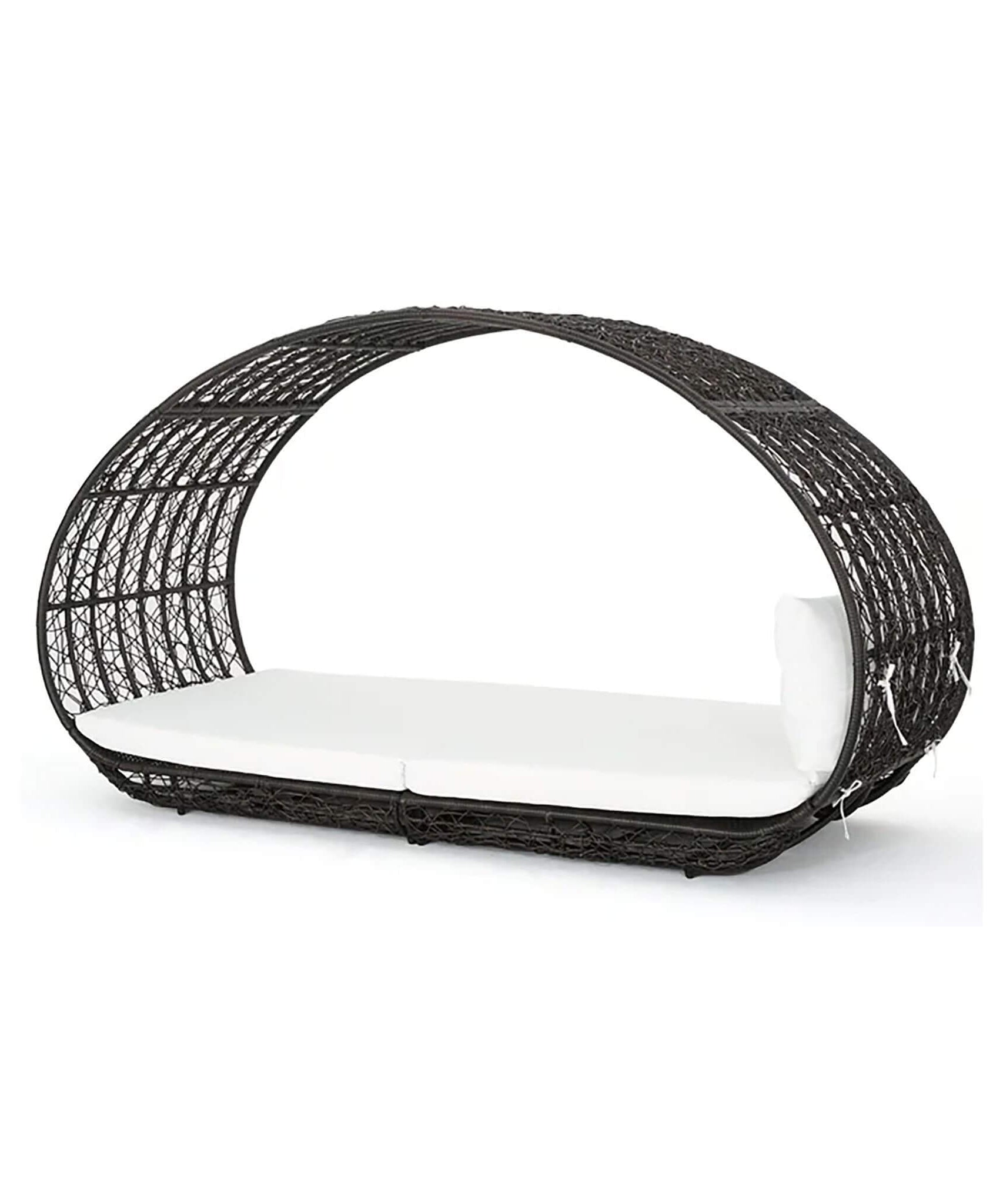 Alora Large 2-Person Abigal Outdoor Wicker Daybed With Aluminum Frame And Cushions (SAK23942)