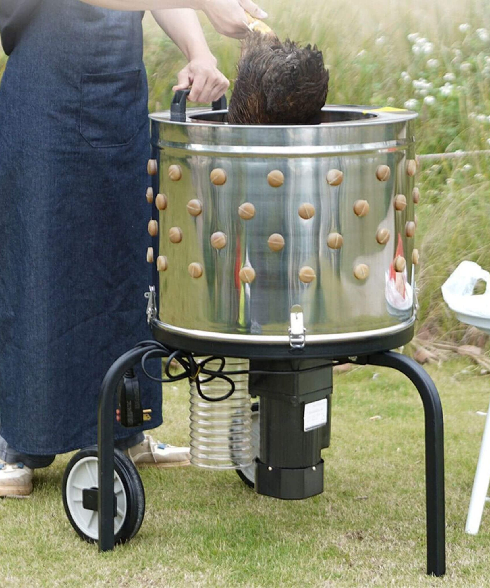 Large 20-Inch Heavy-Duty Chicken Defeathering Plucker Machine (SAK35879)