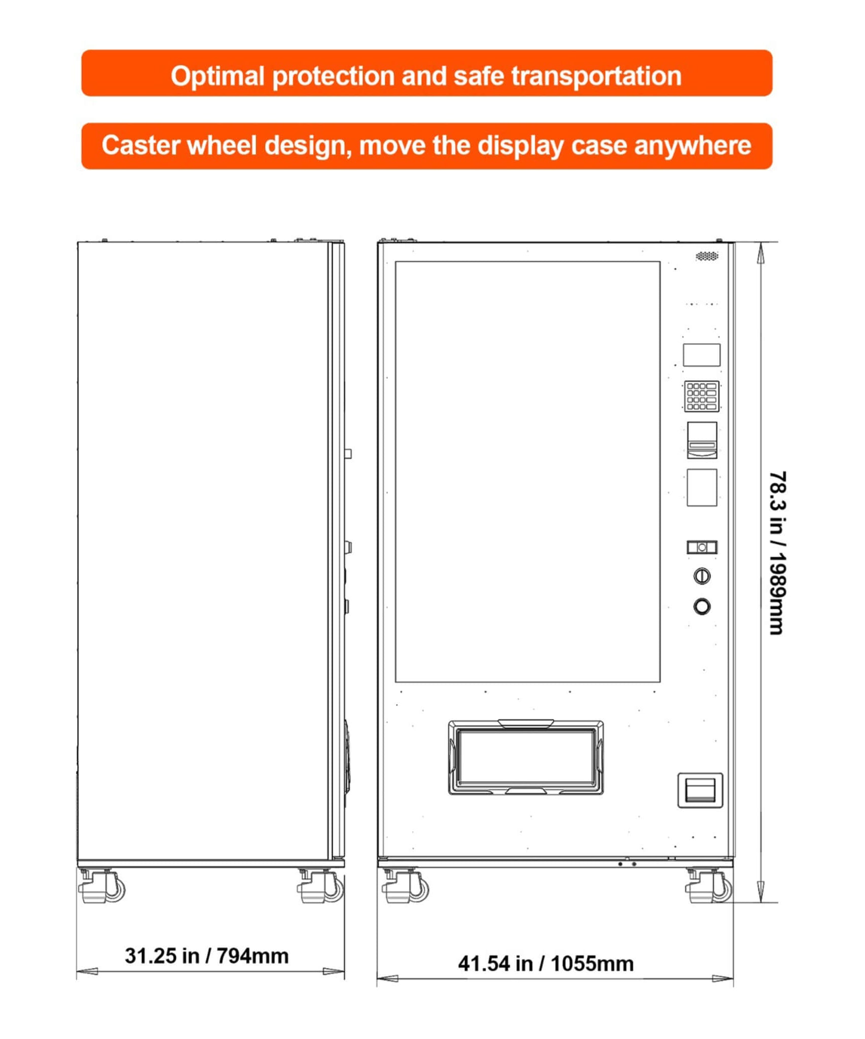Large 60-Slot Commercial Snack And Drink Refrigerated Combo Vending Machine (SAK58735)