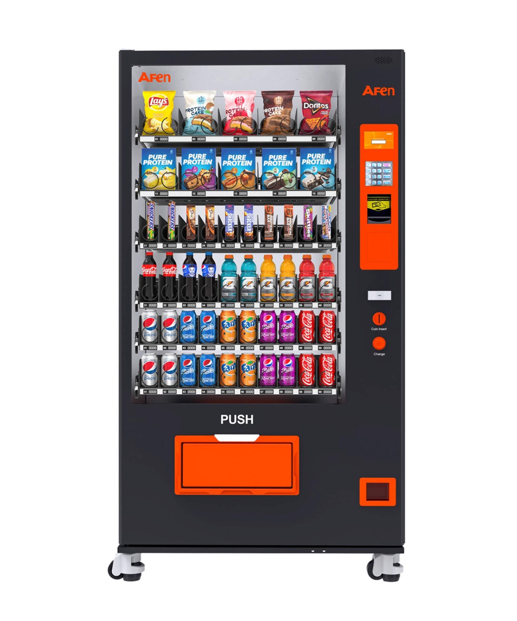 Large 60-Slot Commercial Snack And Drink Refrigerated Combo Vending Machine (SAK58735)