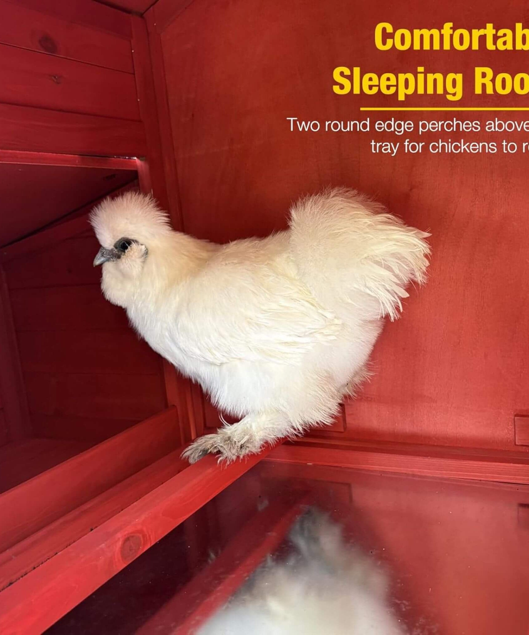 Large 73-Inch Portable Chicken Coop With Wheels And Nesting Box (SAK27495)
