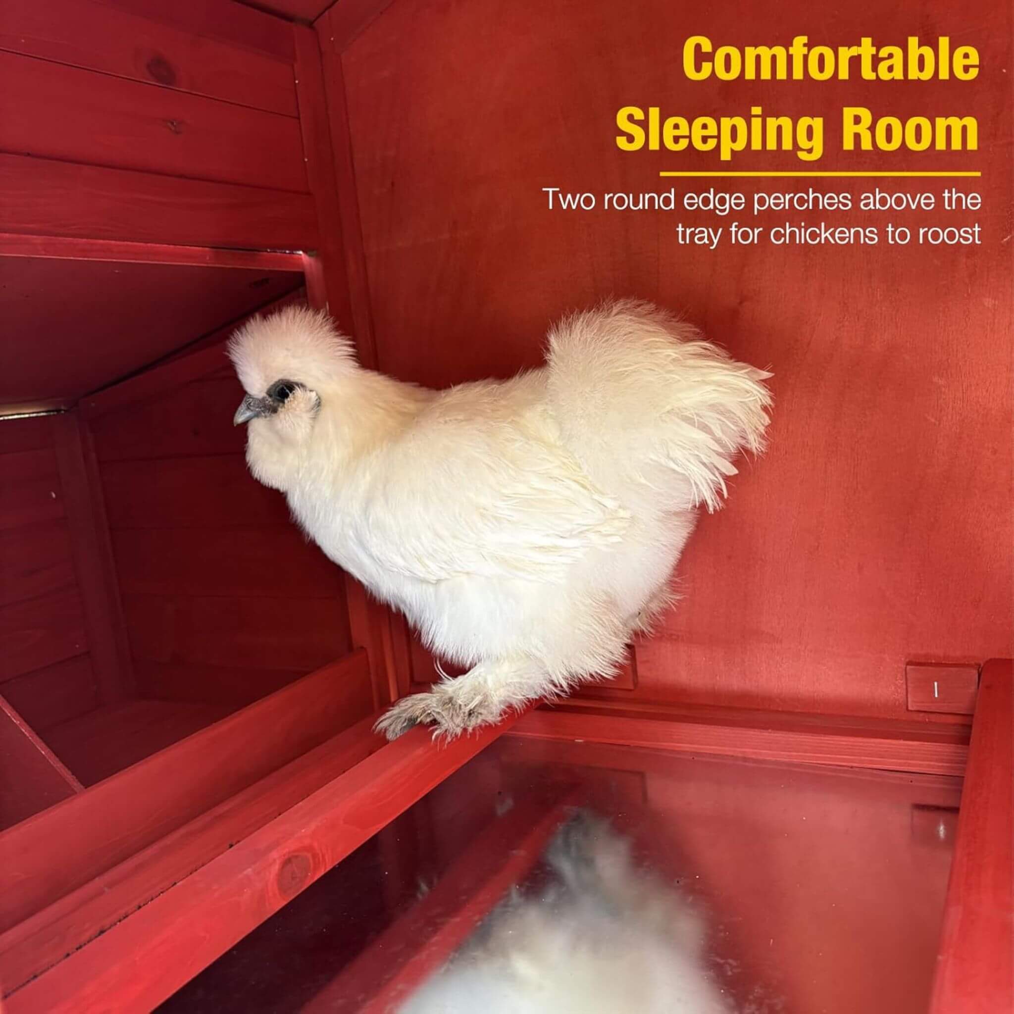 Large 73-Inch Portable Chicken Coop With Wheels And Nesting Box (SAK27495)