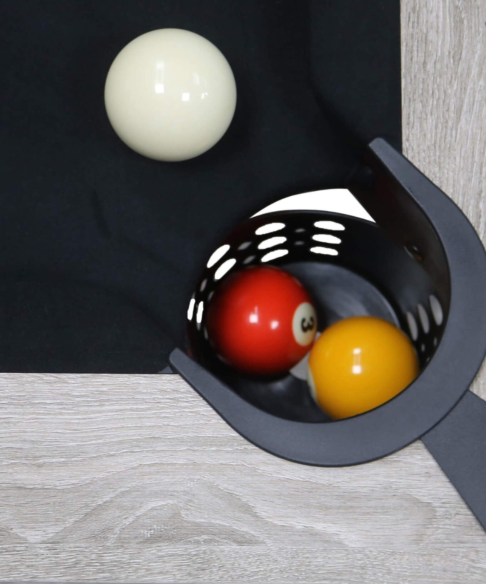 Large 84-Inch Rustic Gray Pool Table With Cues, Balls And X-Legs (SAK54361)