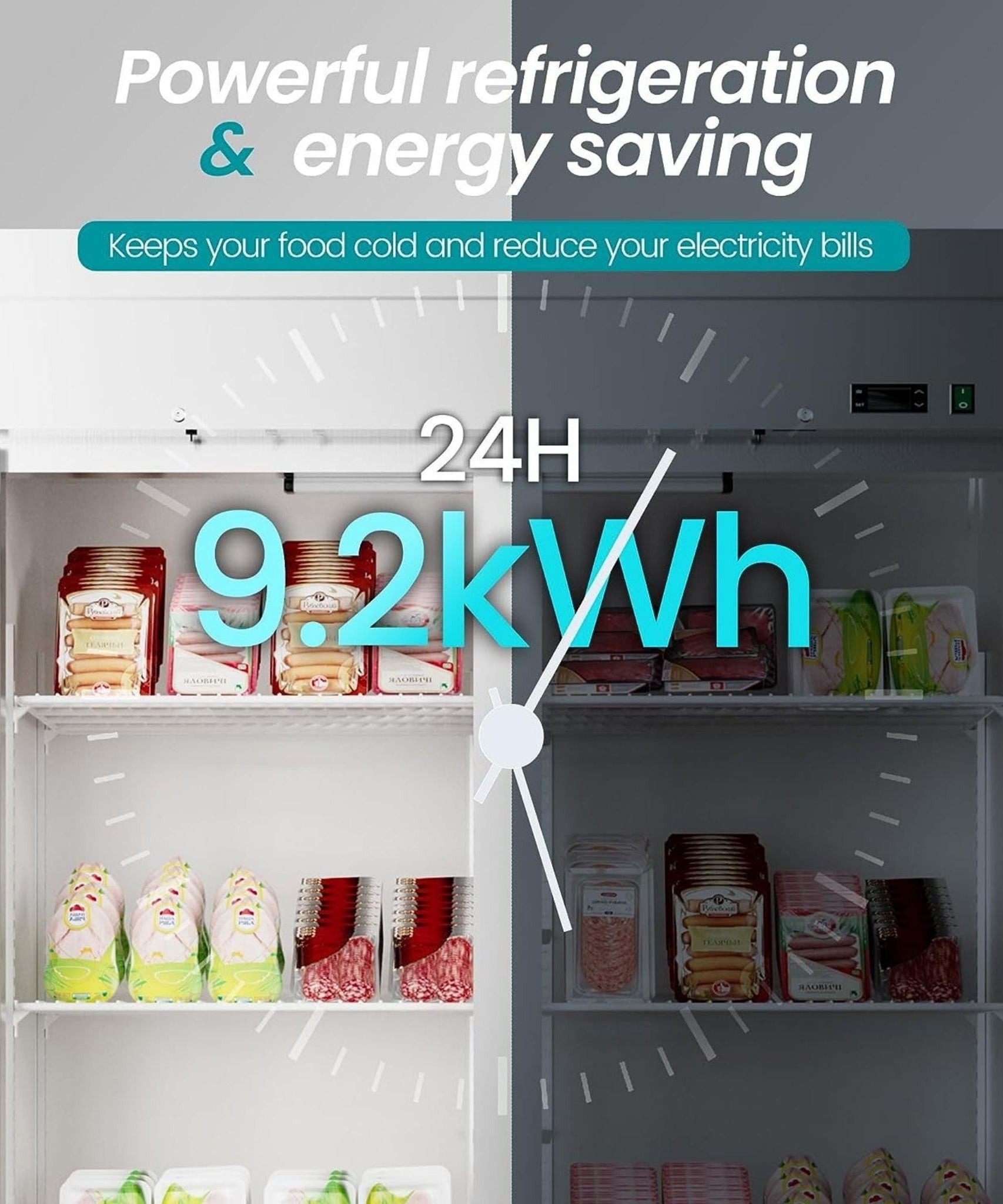 Large Commercial 49 Cu.Ft 2-Door Stainless Steel Reach-In Refrigerator With OmniSmart Temperature Control (SAK54160)