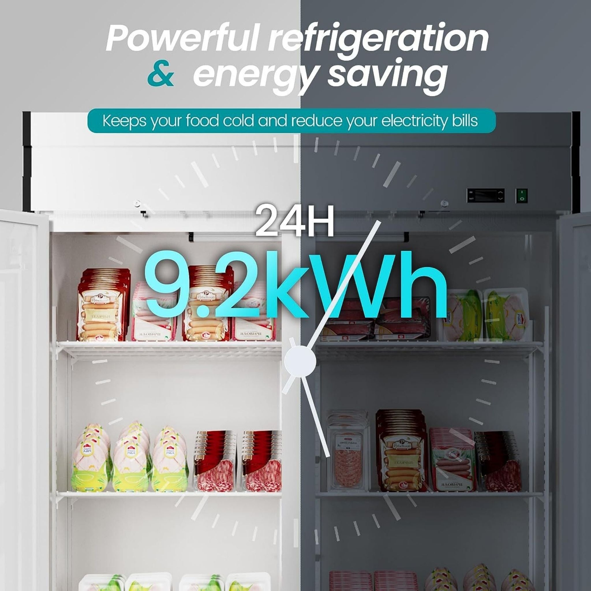 Large Commercial 49 Cu.Ft 2-Door Stainless Steel Reach-In Refrigerator With OmniSmart Temperature Control (SAK54160)