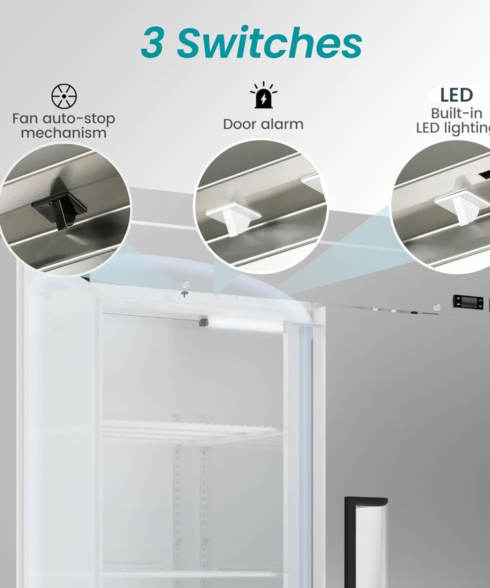 Large Commercial 49 Cu.Ft 2-Door Stainless Steel Reach-In Refrigerator With OmniSmart Temperature Control (SAK54160)