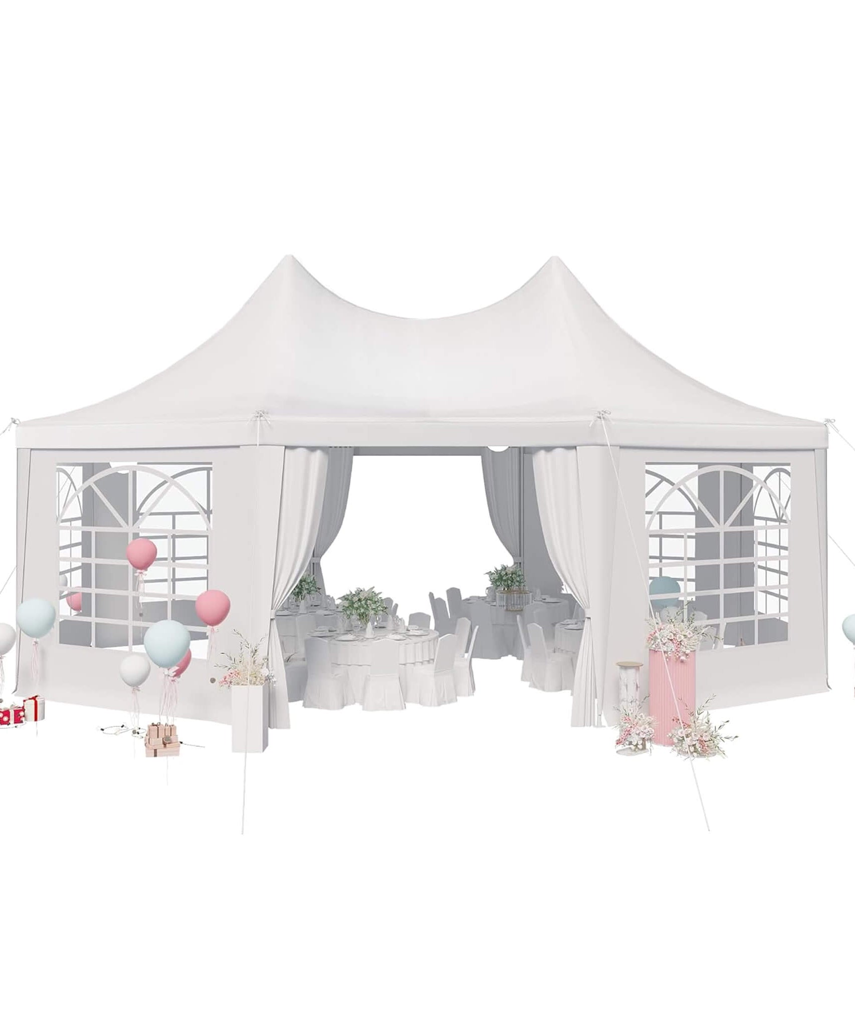 Large Heavy-Duty Customizable Party Tent With Sidewalls And Windows (SAK72615)