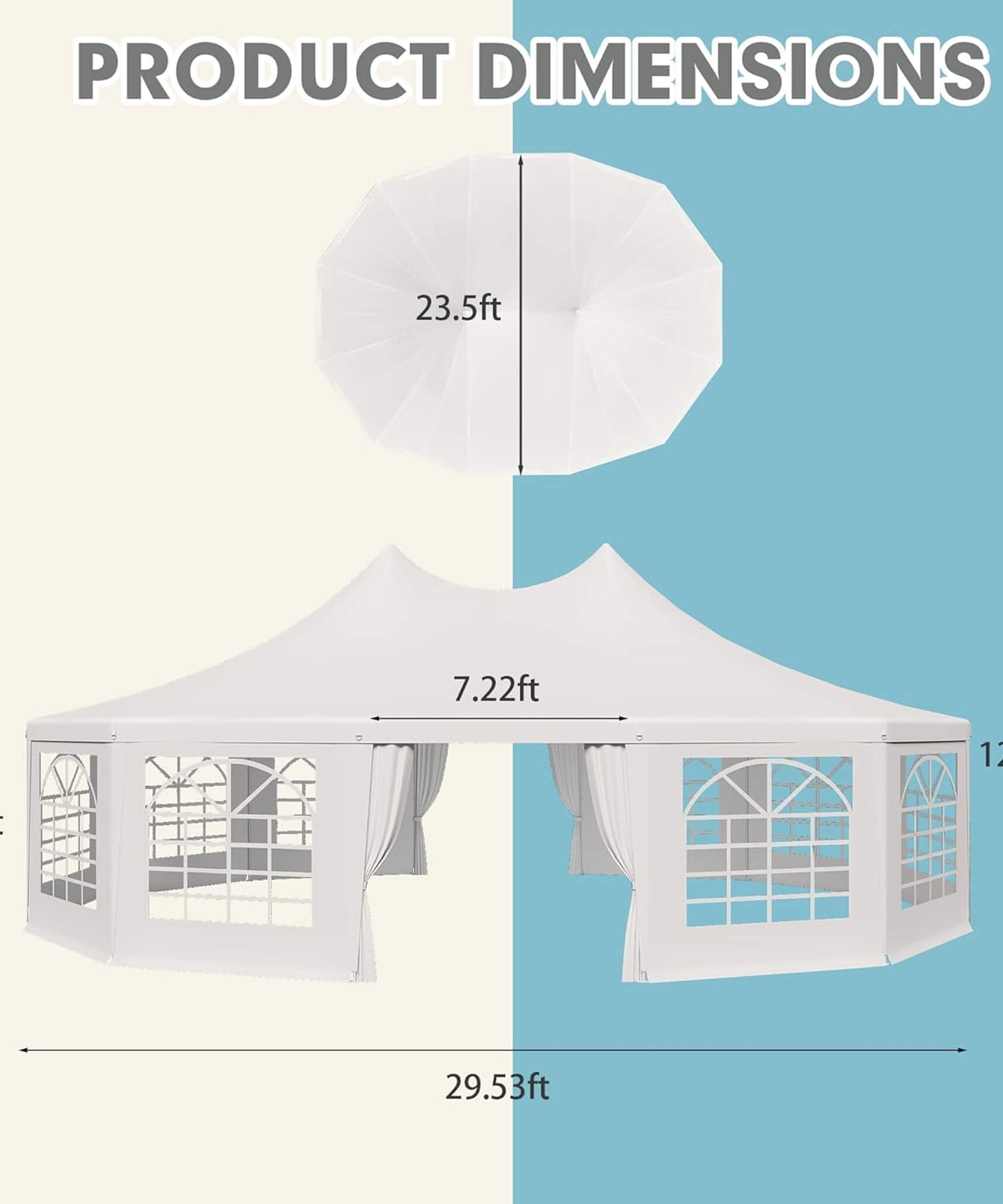Large Heavy-Duty Customizable Party Tent With Sidewalls And Windows (SAK72615)
