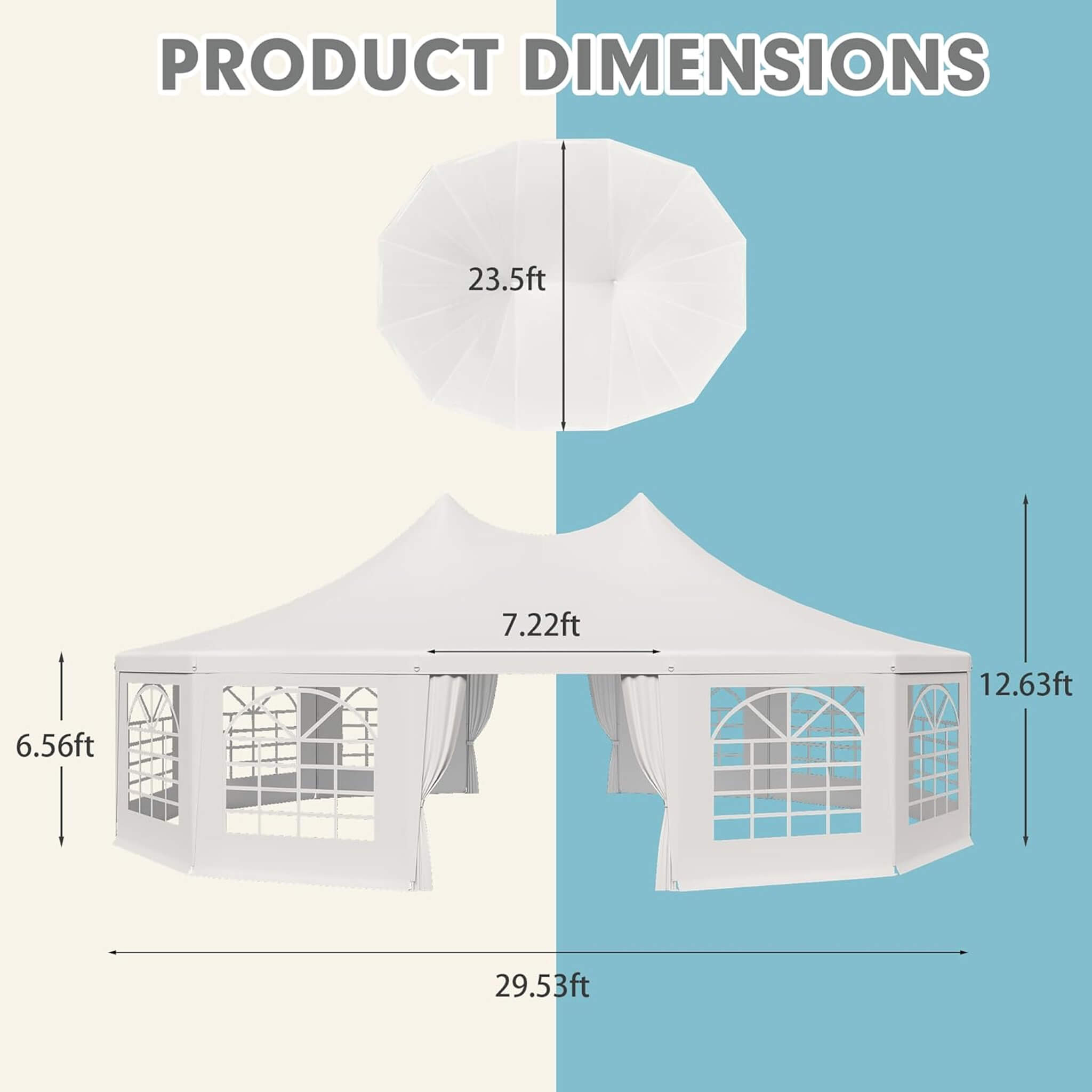 Large Heavy-Duty Customizable Party Tent With Sidewalls And Windows (SAK72615)