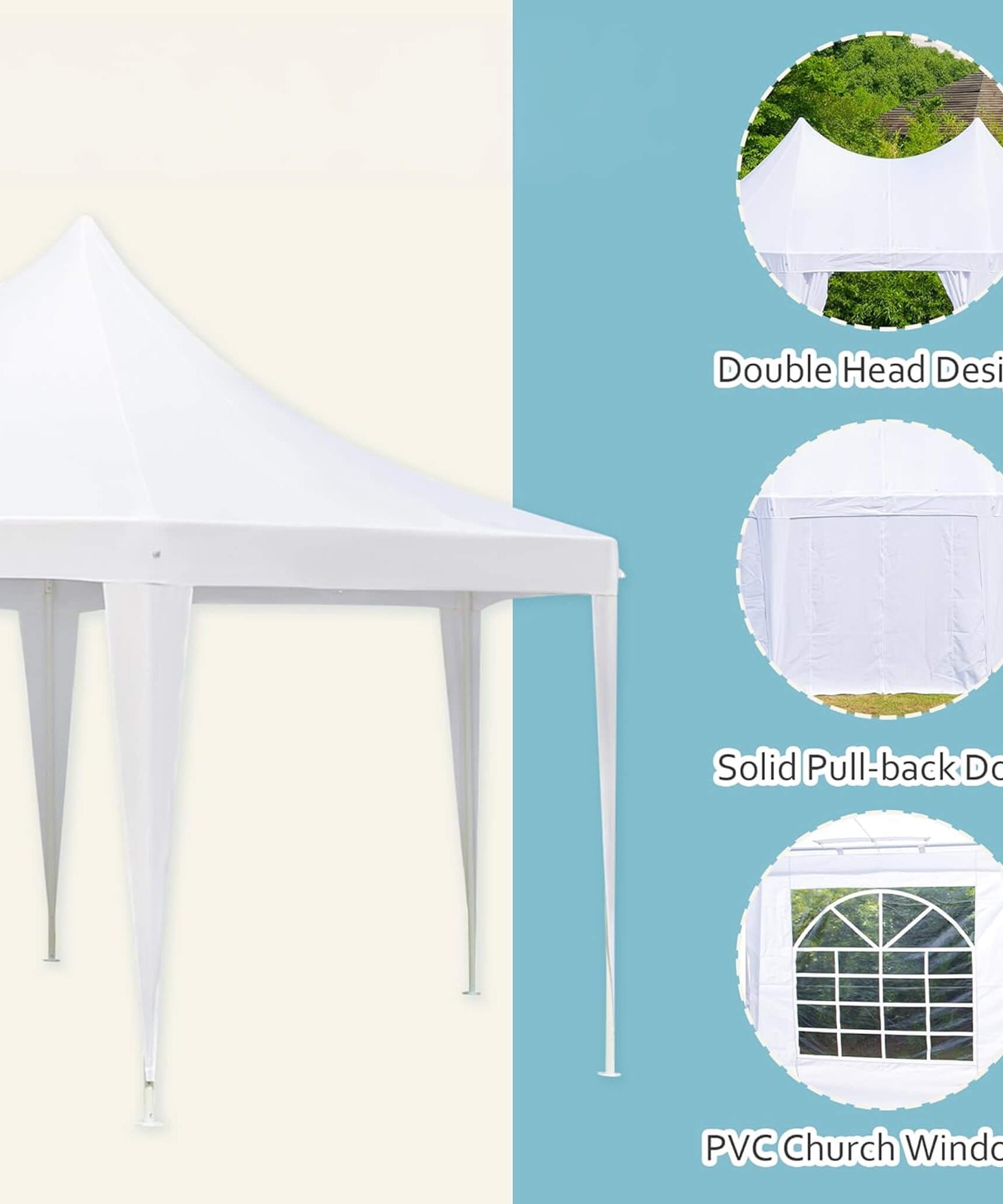 Large Heavy-Duty Customizable Party Tent With Sidewalls And Windows (SAK72615)