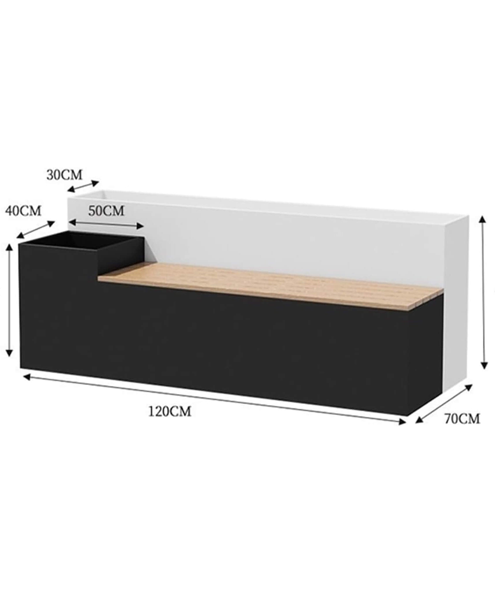 Large Outdoor All-Weather Commercial Flower Box Potting Bench [Made To Order] (SAK70249)