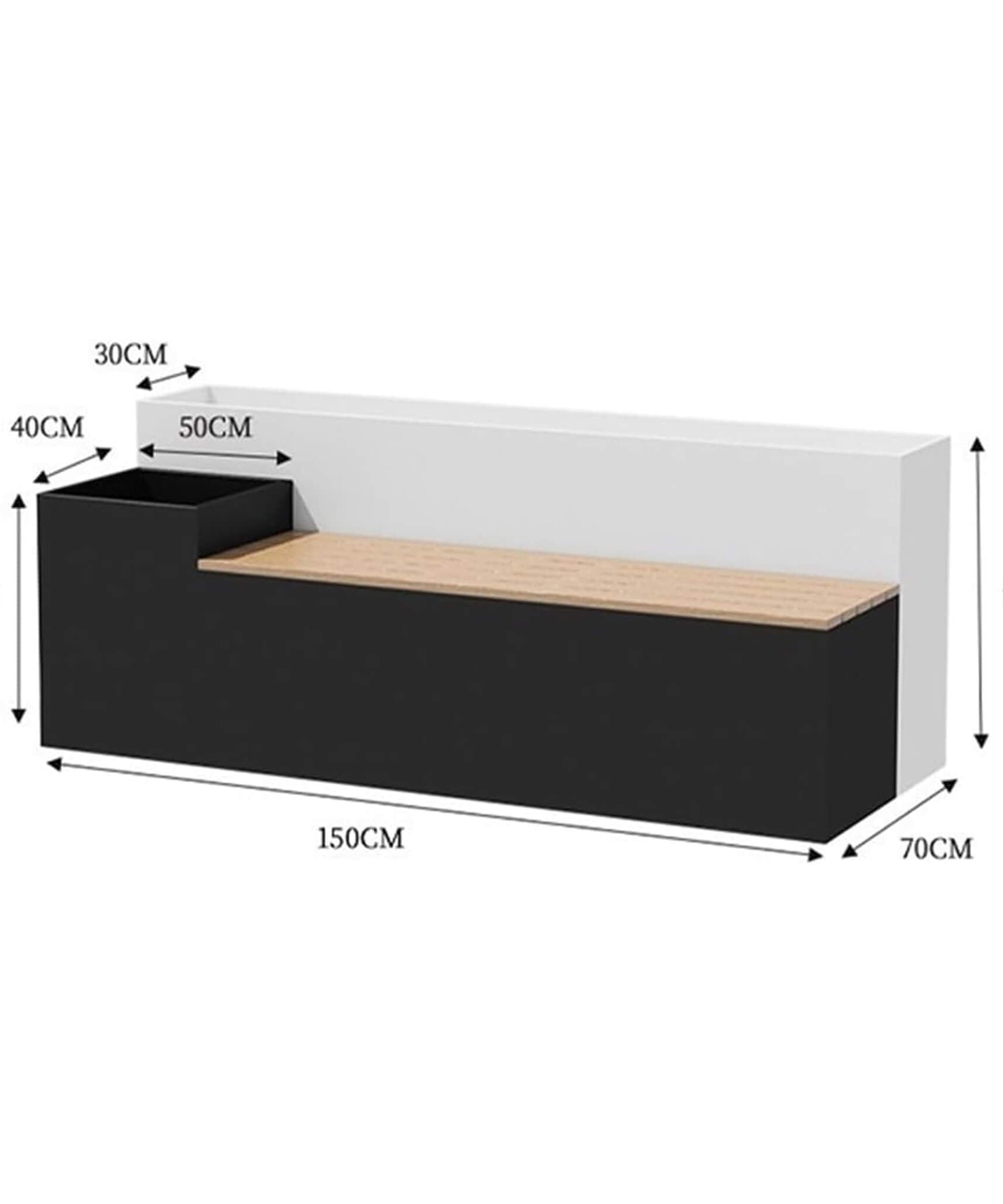 Large Outdoor All-Weather Commercial Flower Box Potting Bench [Made To Order] (SAK70249)