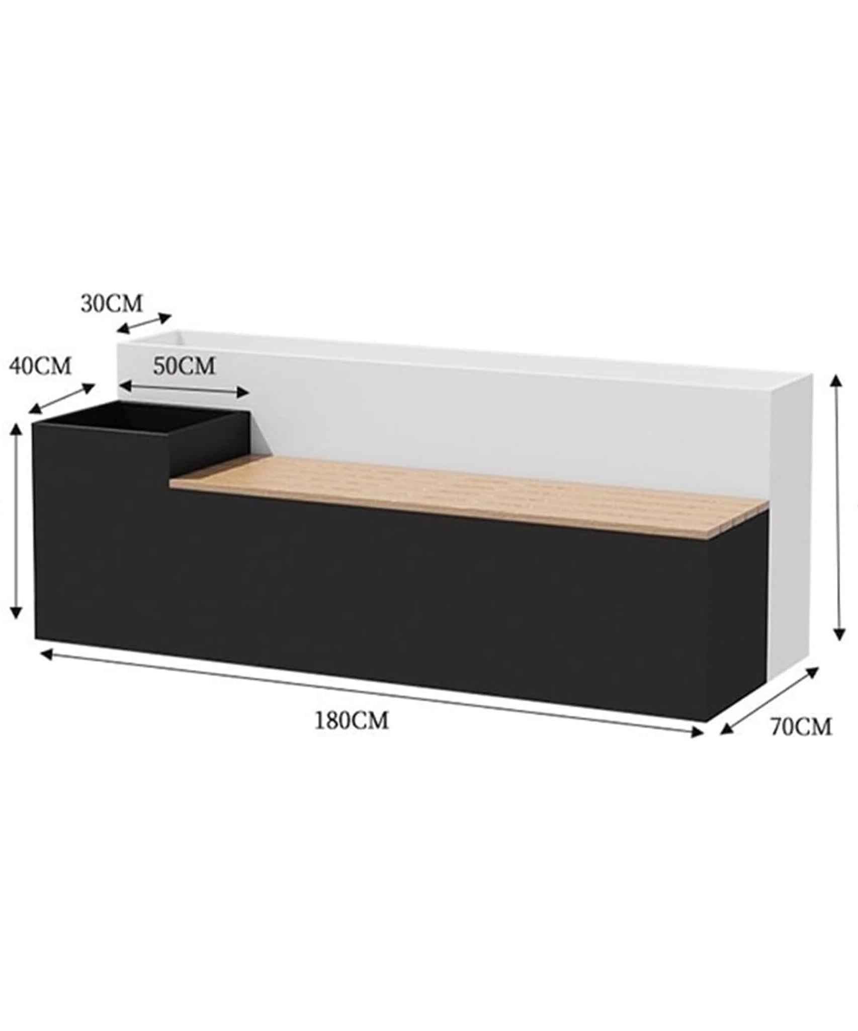 Large Outdoor All-Weather Commercial Flower Box Potting Bench [Made To Order] (SAK70249)