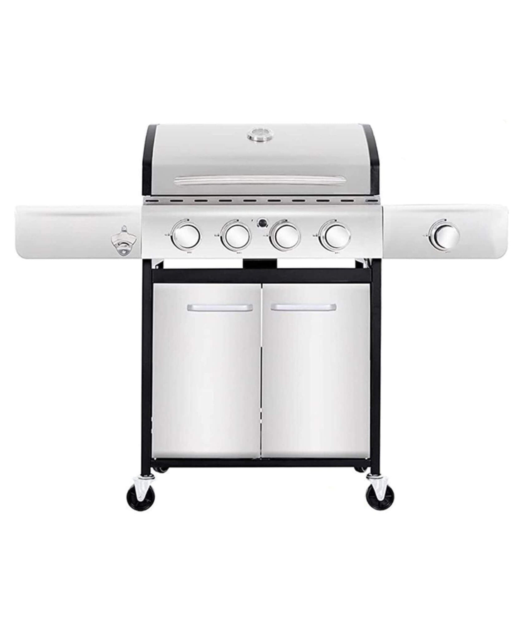 Large Outdoor 42K BTU BBQ Stainless Steel Propane Gas Grill With 4 Burners (SAK61283)