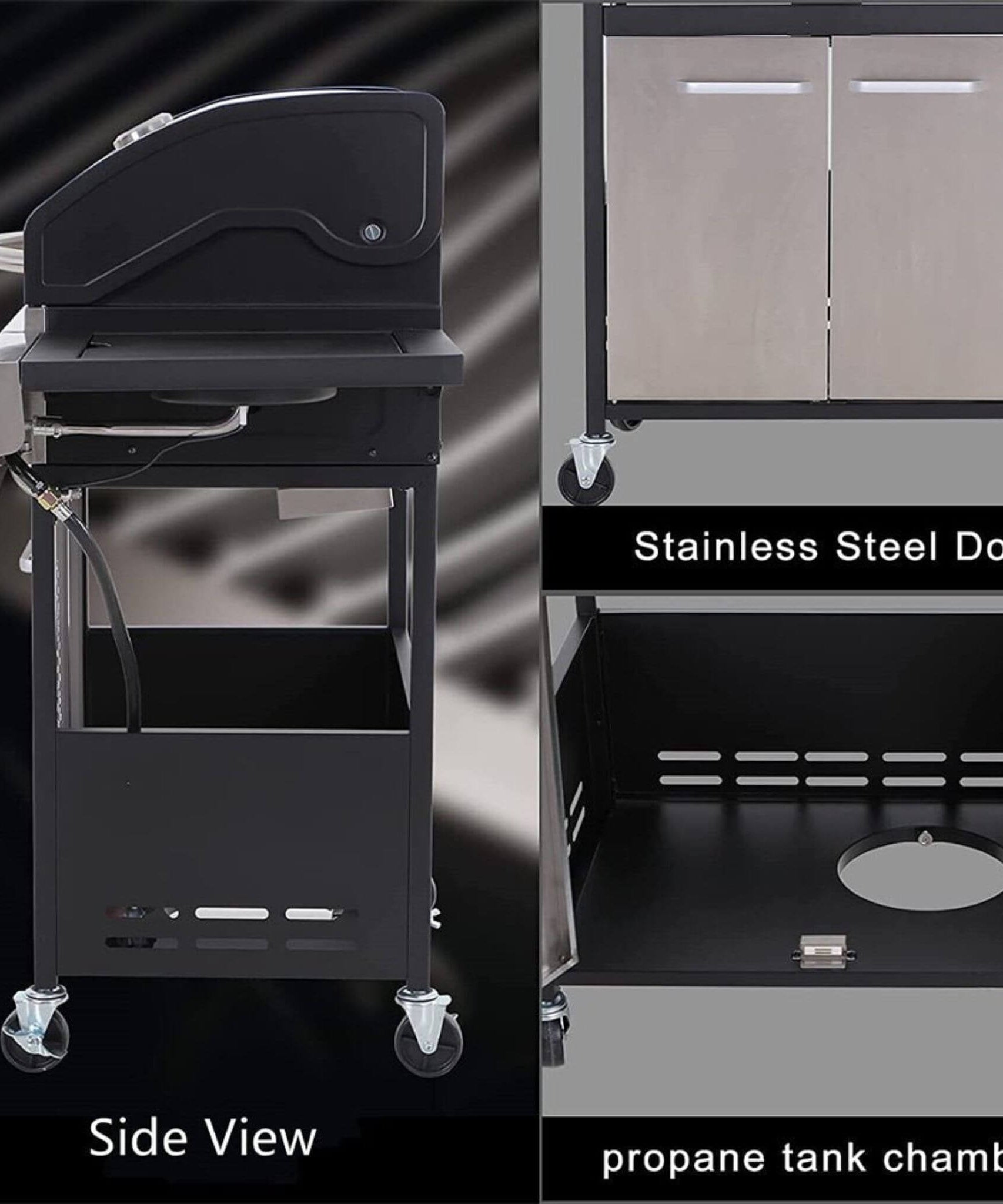 Large Outdoor 42K BTU BBQ Stainless Steel Propane Gas Grill With 4 Burners (SAK61283)