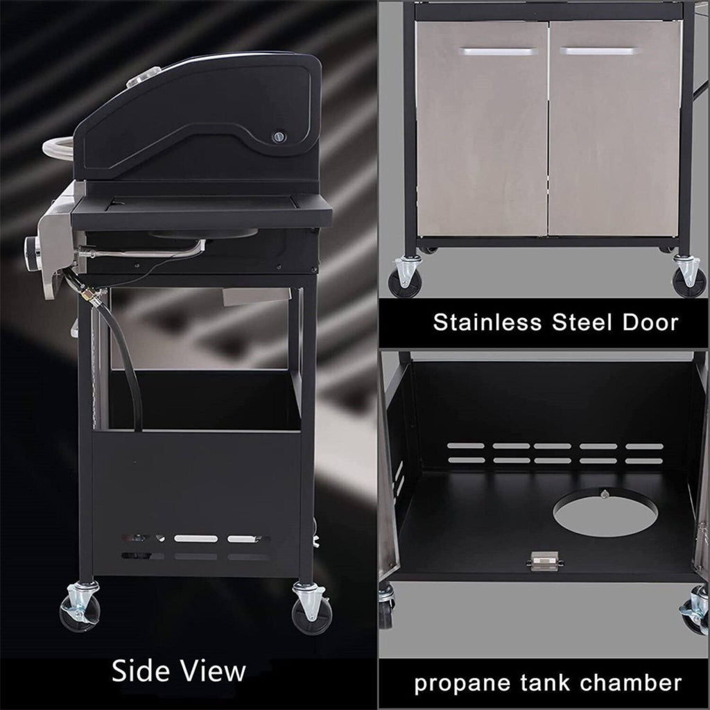 Large Outdoor 42K BTU BBQ Stainless Steel Propane Gas Grill With 4 Burners (SAK61283)