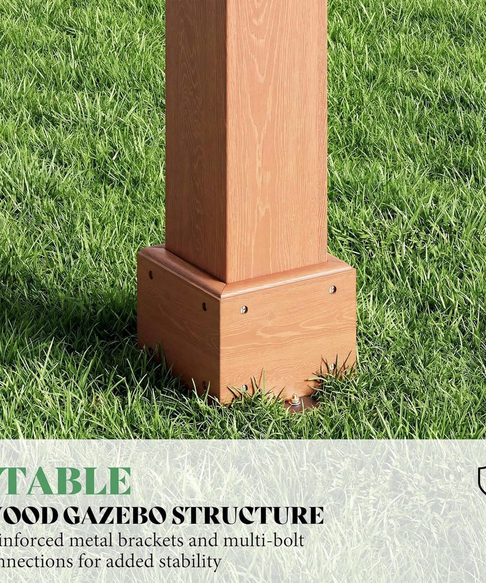 Alora Large Outdoor Cedar Wood Pergola Kit With Slatted Roof (SAK31064)