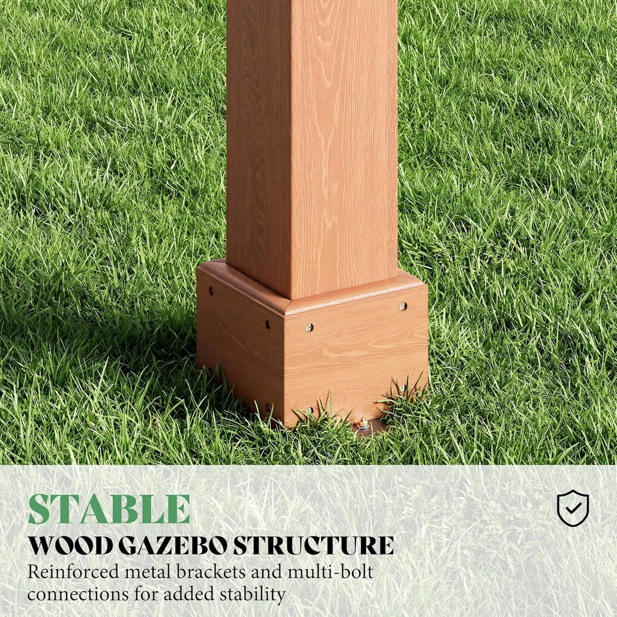 Alora Large Outdoor Cedar Wood Pergola Kit With Slatted Roof (SAK31064)