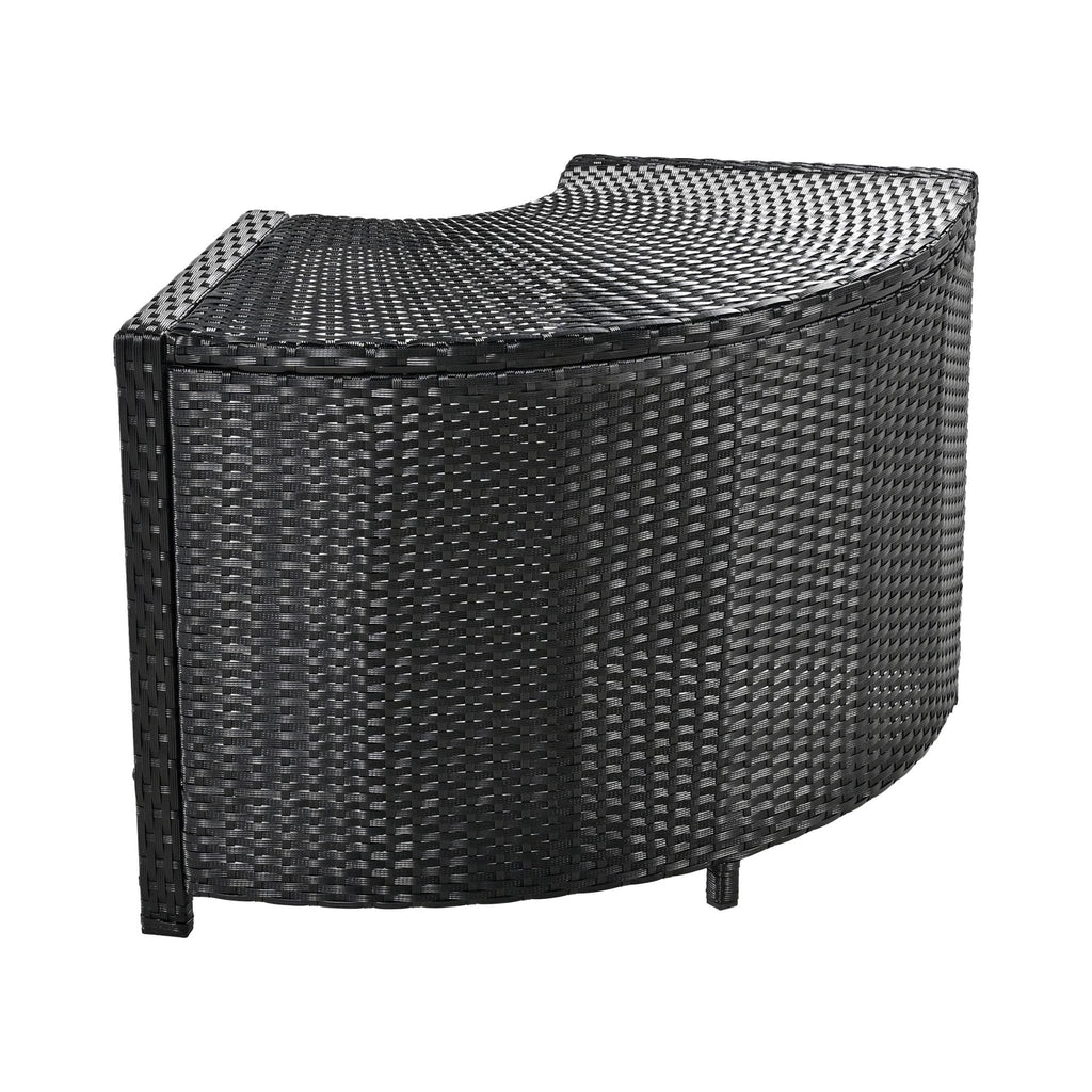 Alora Large Outdoor Quadrilateral Spa Surround Rattan Sectional Sofa Set With Storage Compartments (SAK80217)