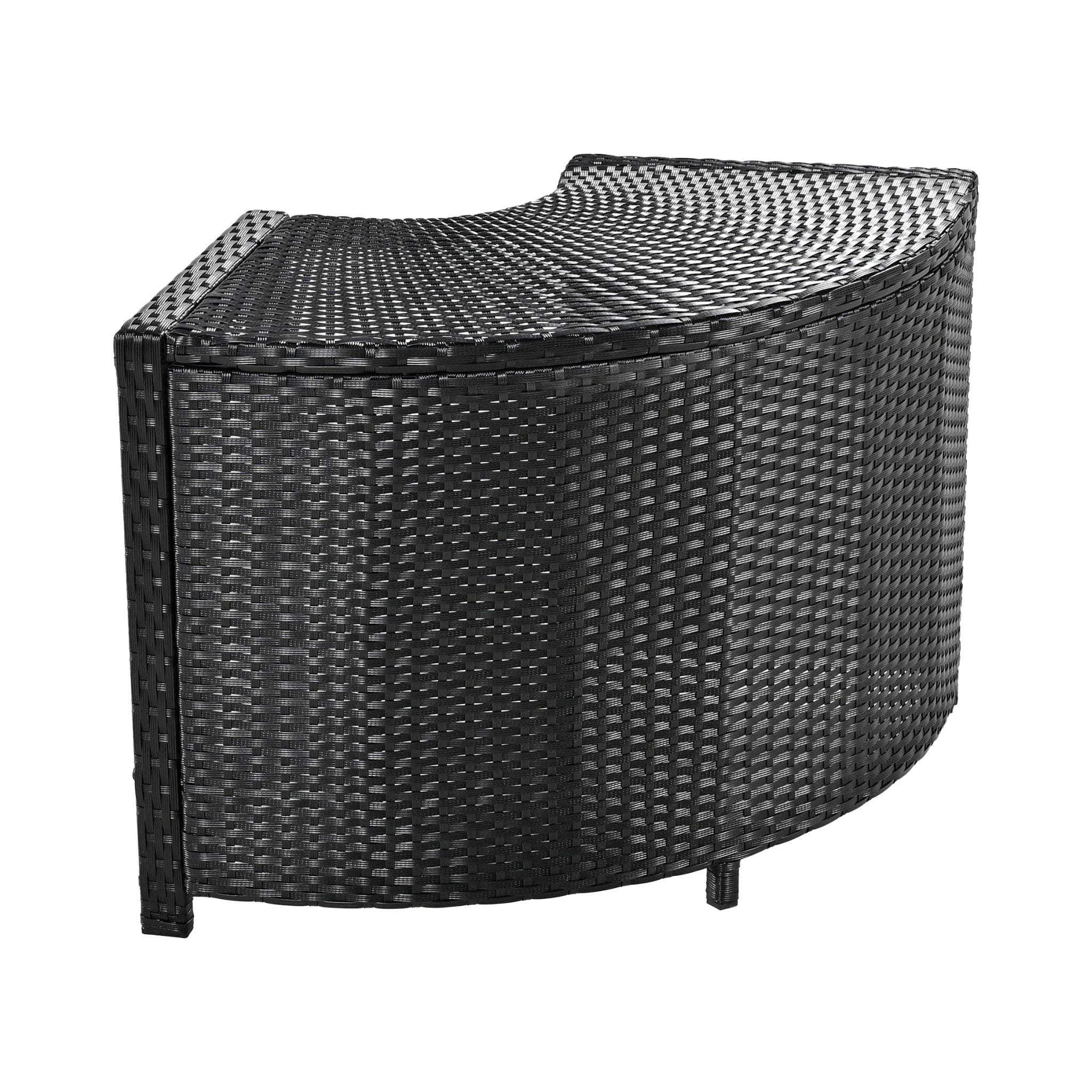 Alora Large Outdoor Quadrilateral Spa Surround Rattan Sectional Sofa Set With Storage Compartments (SAK80217)